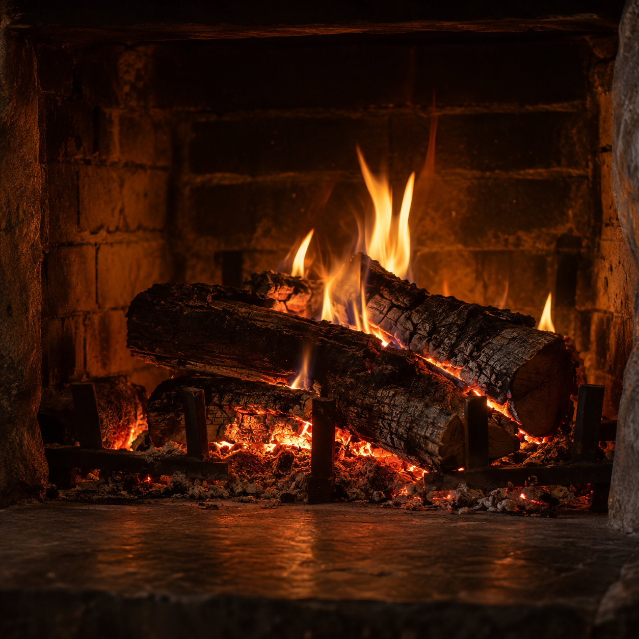 🔥 CHIMENEA DISCRETA, BRASAS PROFUNDAS y CREPITACIONES AISLADAS — 2 H de calor íntimo para dormir