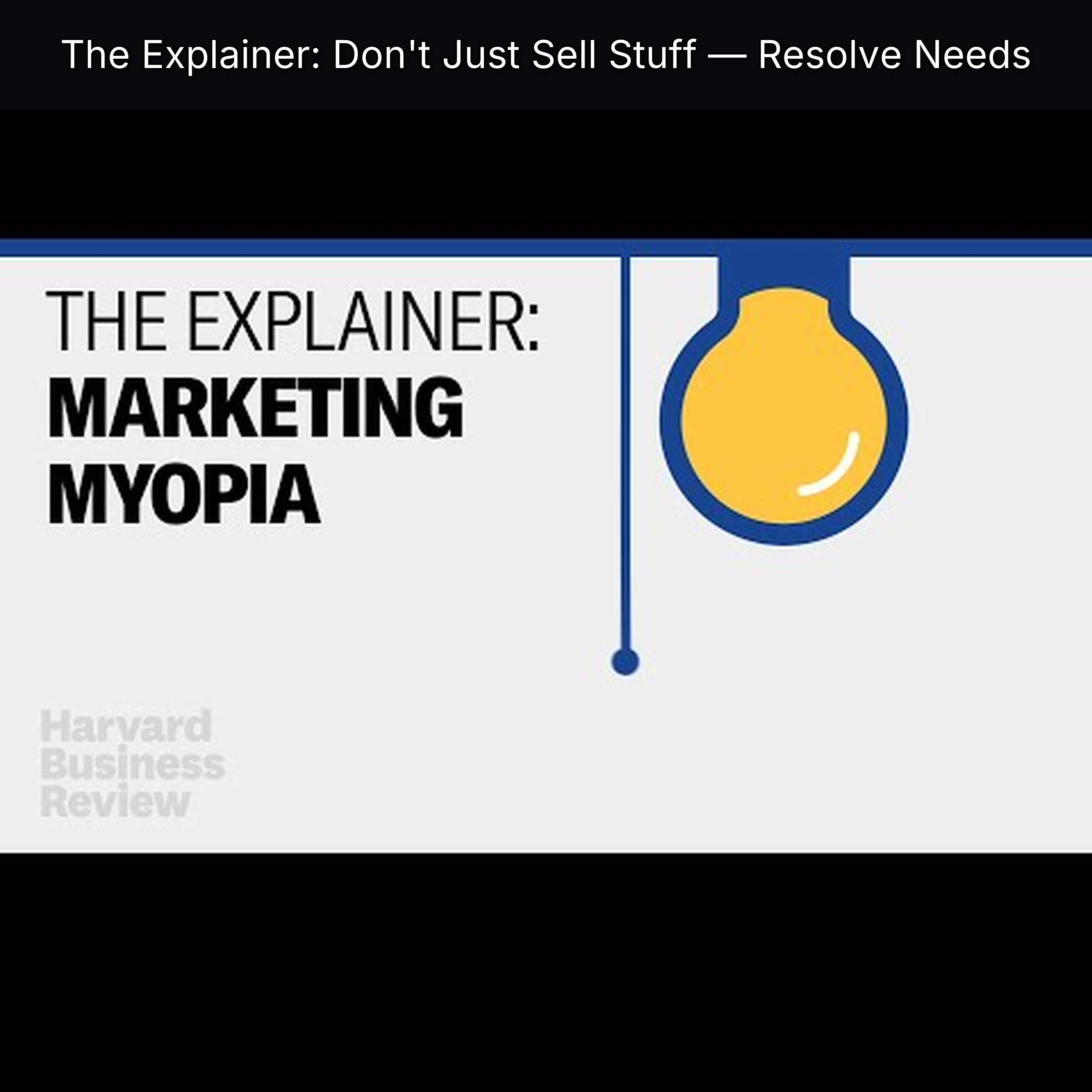 The Explainer: Don't Just Sell Stuff — Resolve Needs