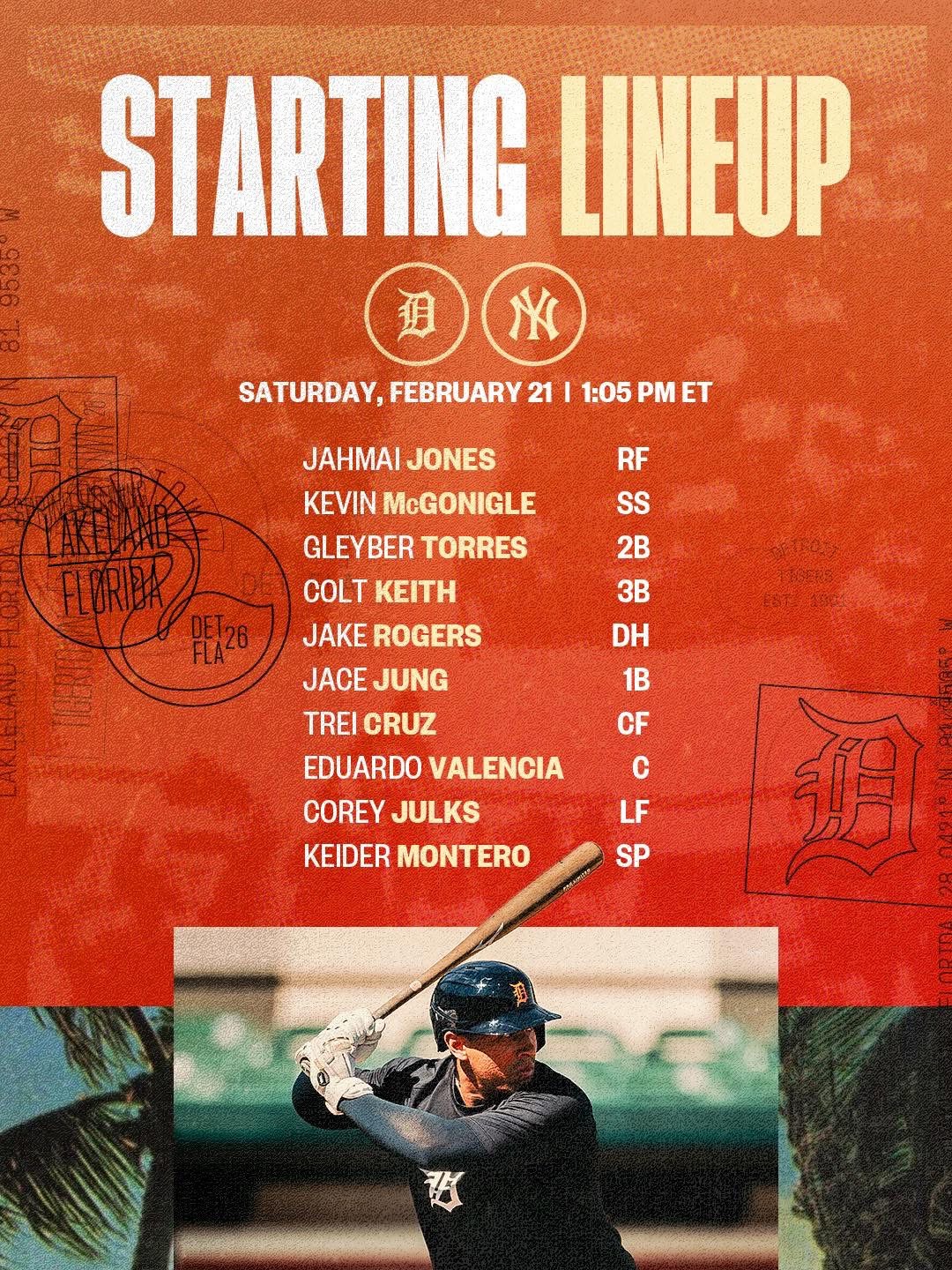 Spring training game 1 (Lineup Breakdown)