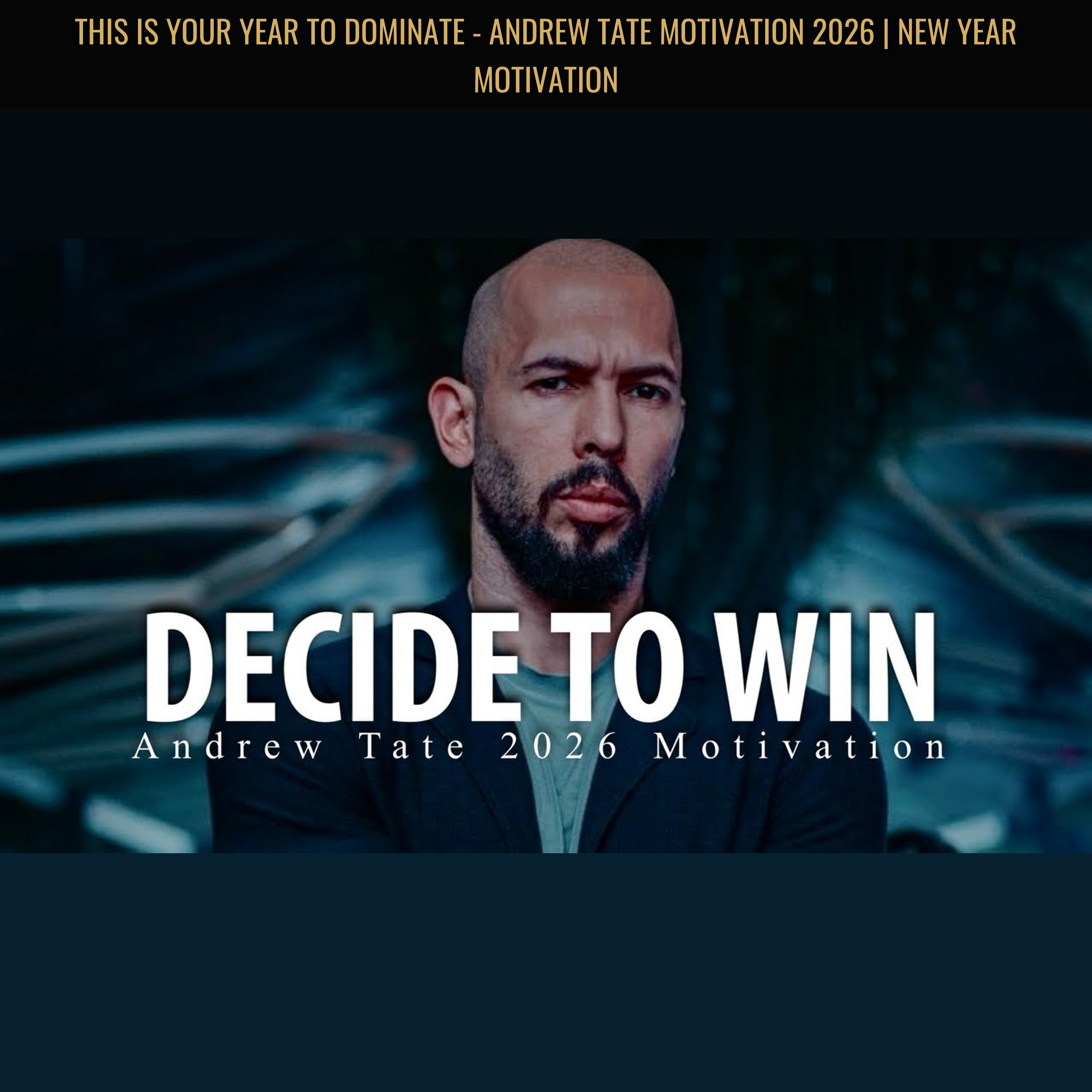 THIS IS YOUR YEAR TO DOMINATE - Andrew Tate Motivation 2026 | New Year Motivation