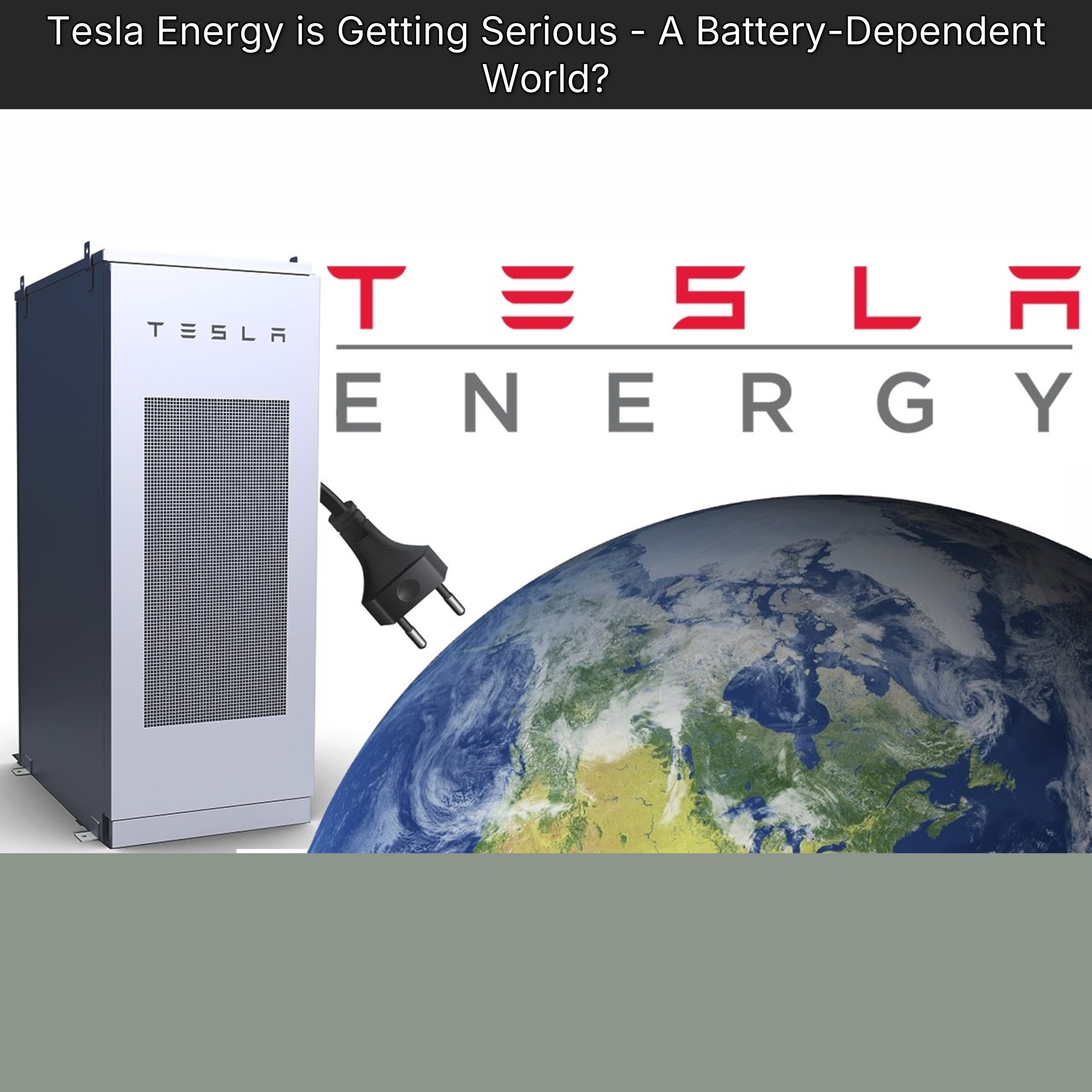 Tesla Energy is Getting Serious - A Battery-Dependent World? episode artwork