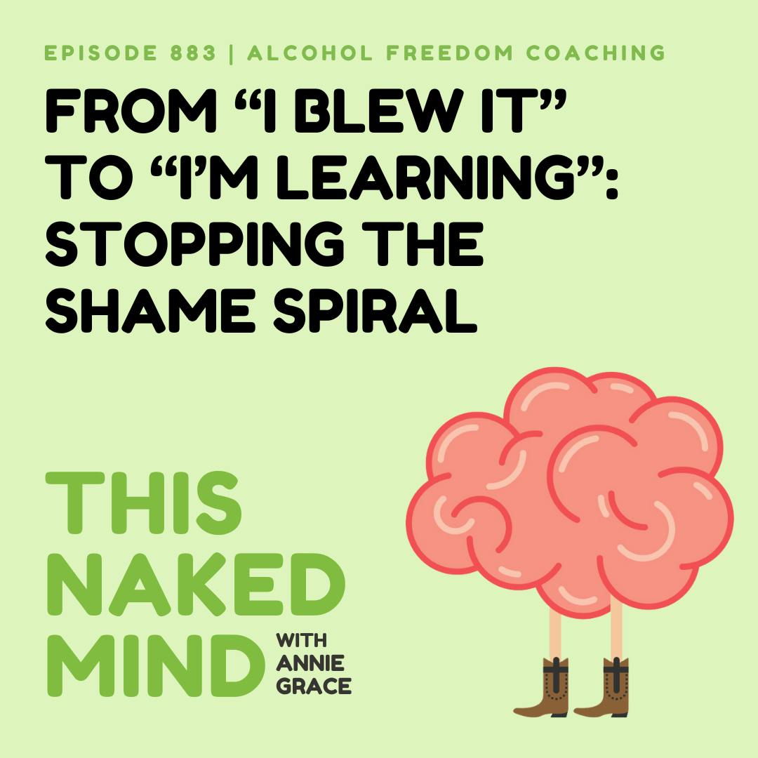 From “I Blew It” to “I’m Learning”: Stopping the Shame Spiral | Alcohol Freedom Coaching | EP 883 From “I Blew It” to “I’m Learning”: Stopping the Shame Spiral | Alcohol Freedom Coaching | EP 883