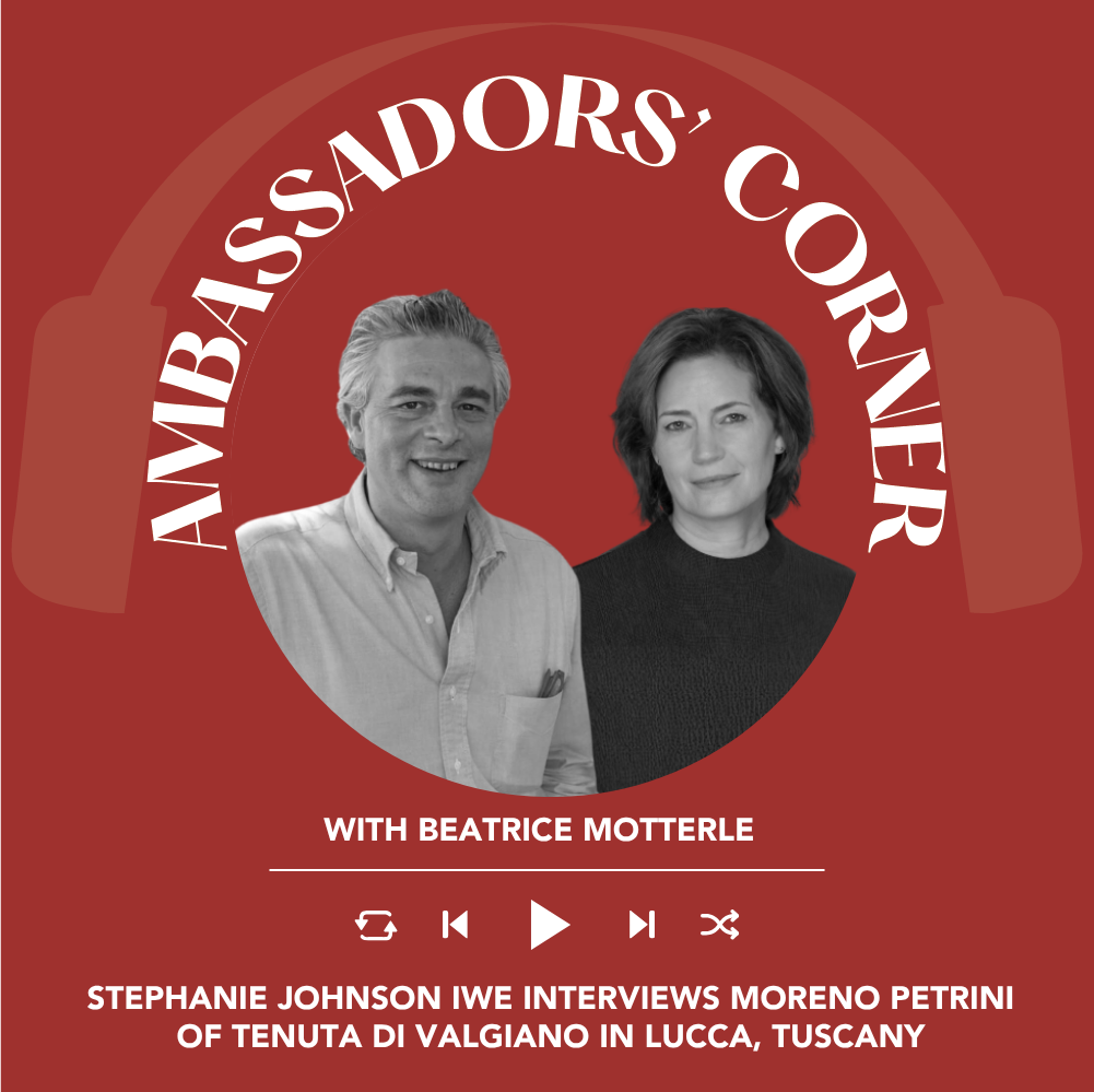 Ep. 2677 Stephanie Johnson IWE interviews Moreno Petrini of Tenuta di Valgiano in Lucca, Tuscany | Clubhouse Ambassadors' Corner