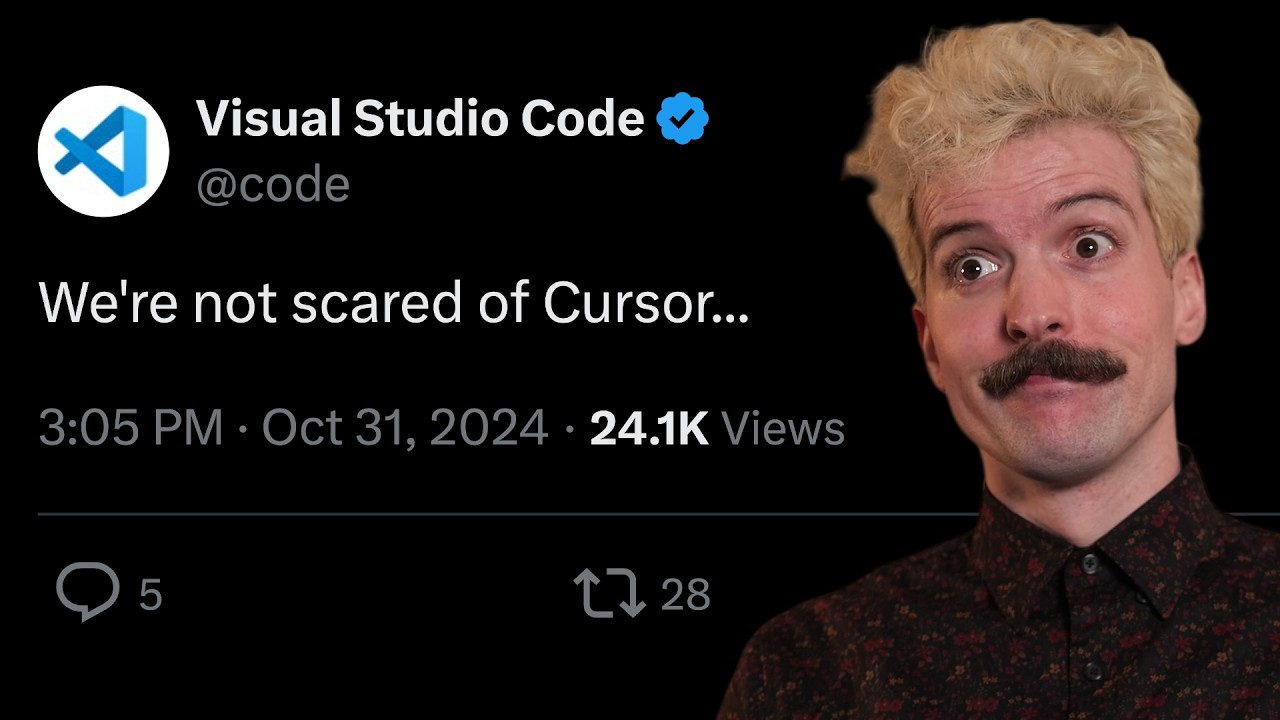 VS Code Can't Stop Copying Cursor | Theo - t3․gg