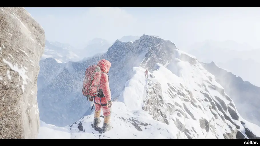 La bandera en la cumbre