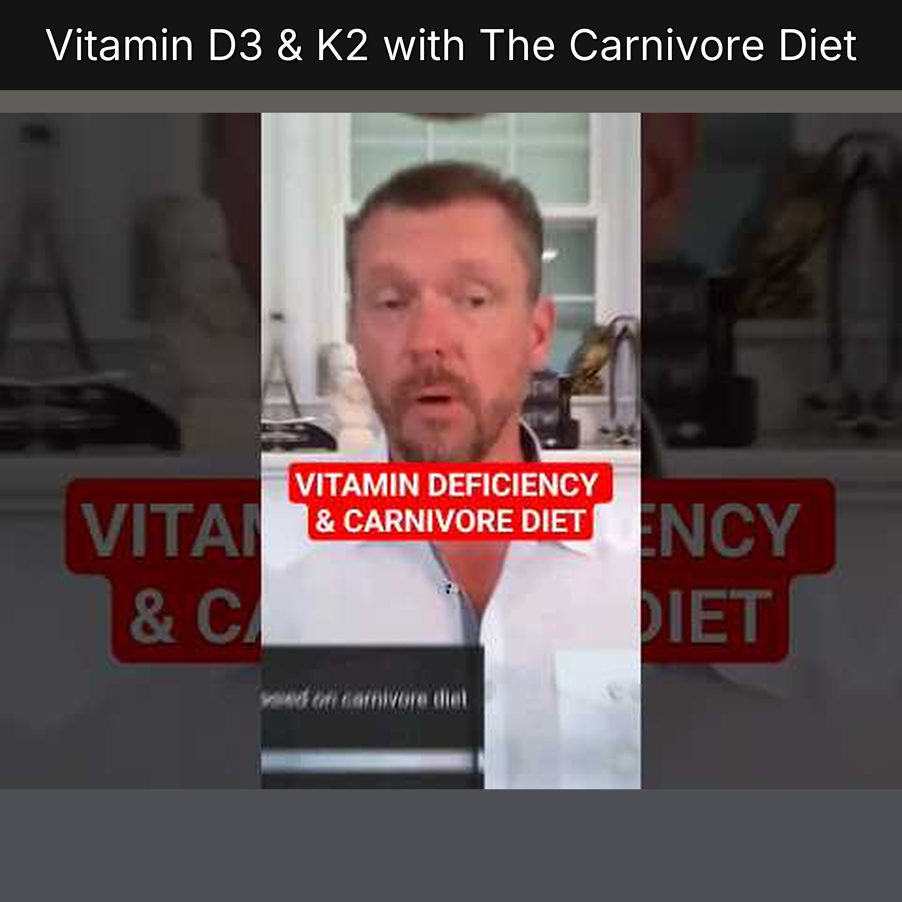 Vitamin D3 & K2 with The Carnivore Diet