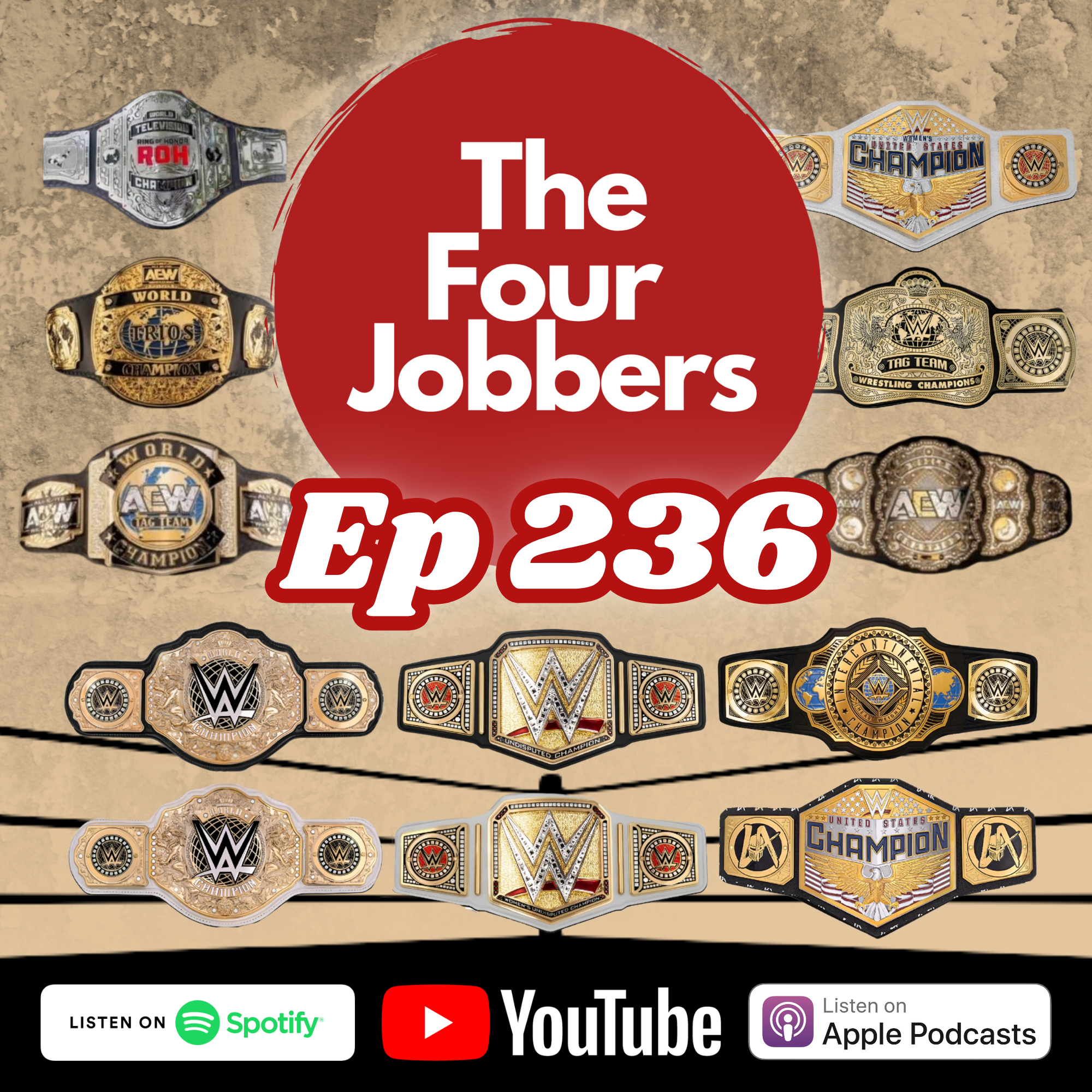 Ep 236 - Favourite Wrestling Belt Designs! episode artwork
