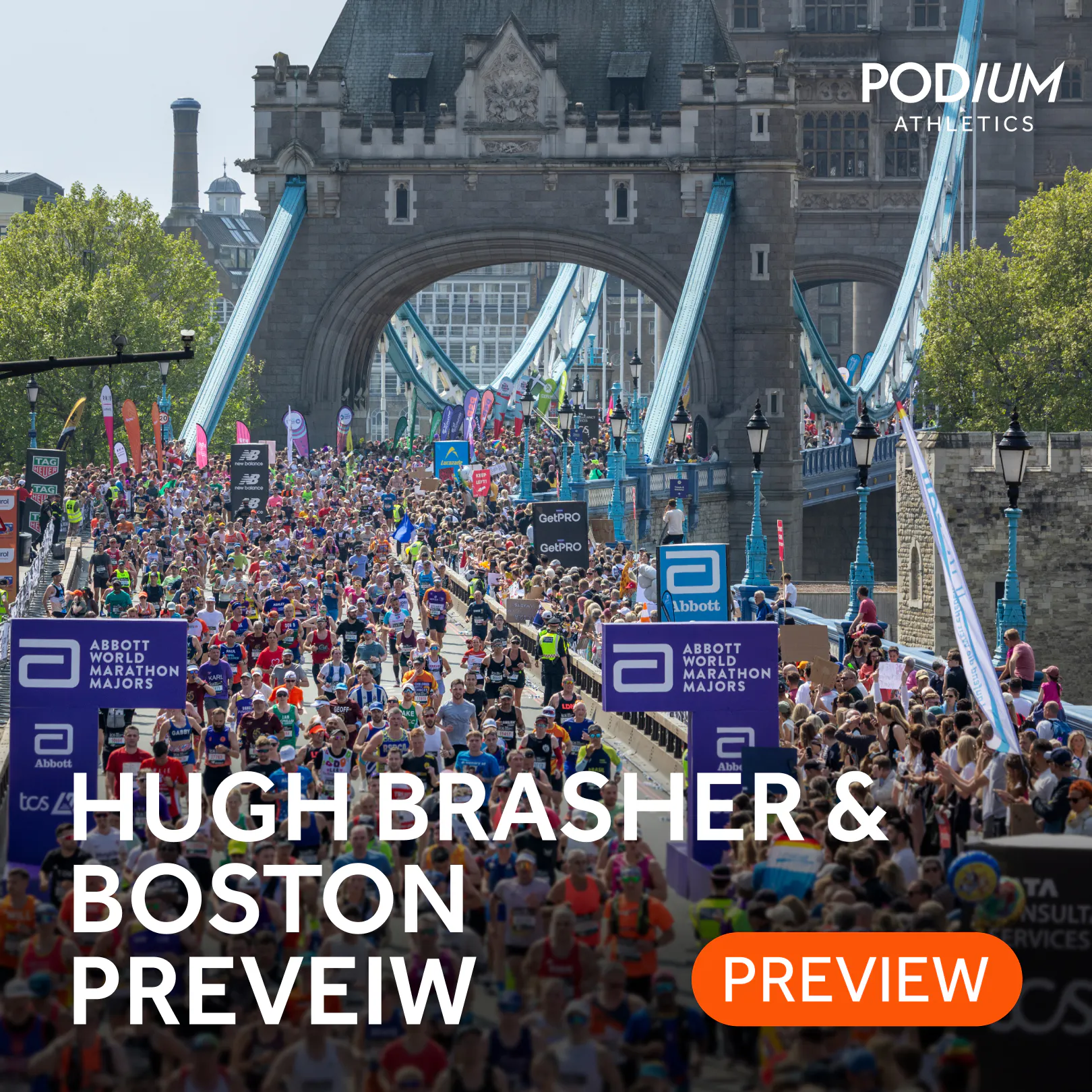 London Marathon CEO Hugh Brasher and Boston preview episode artwork