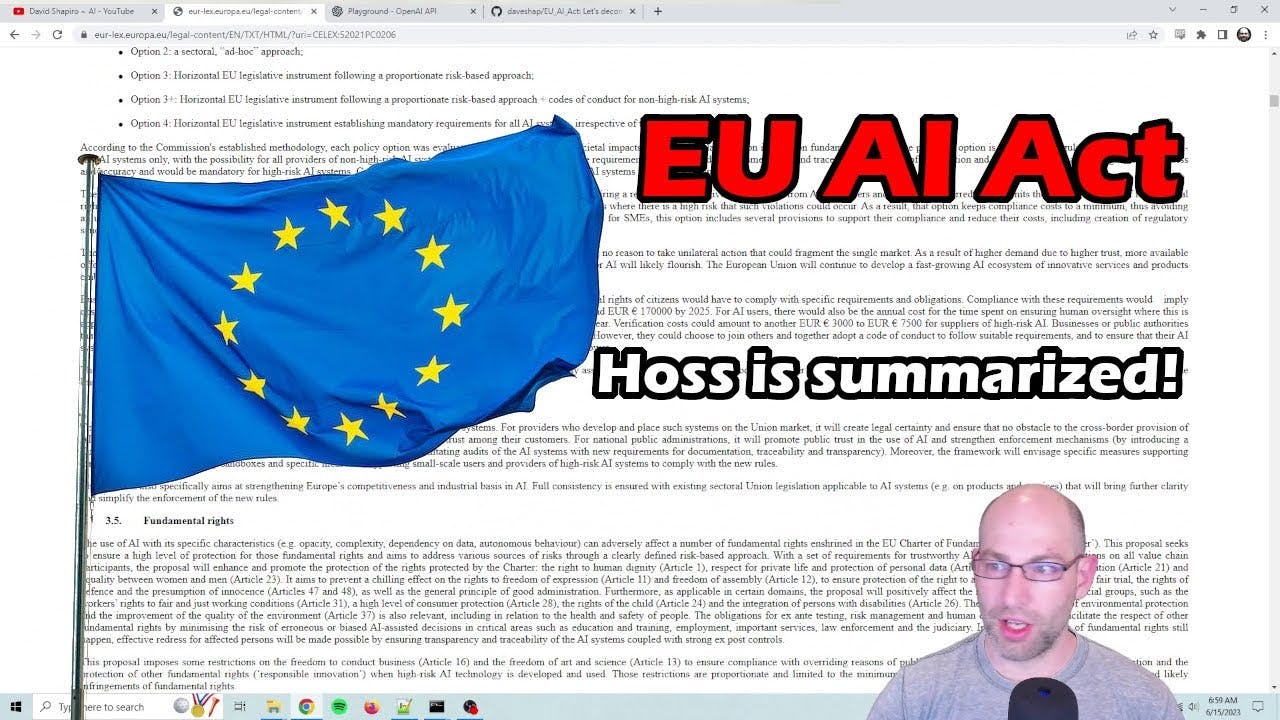 I summarized the EU AI Act so you can ask ChatGPT about it easily | Artificial Intelligence Masterclass