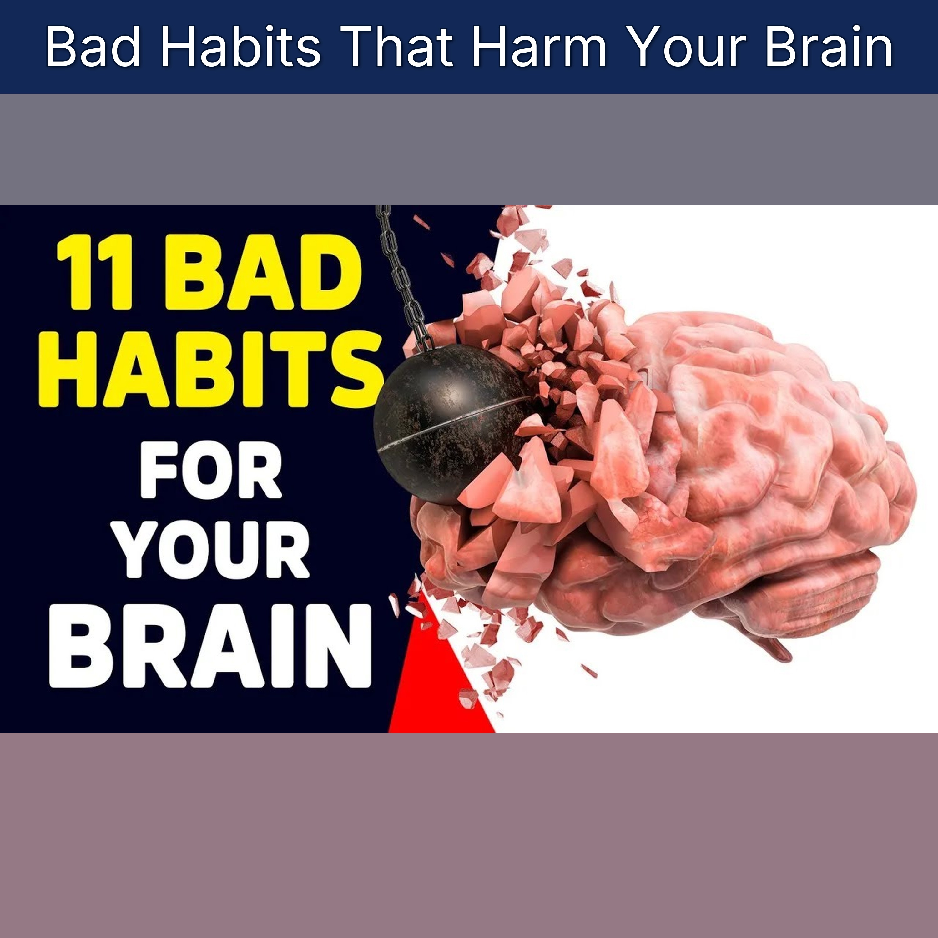 Bad Habits That Harm Your Brain episode artwork