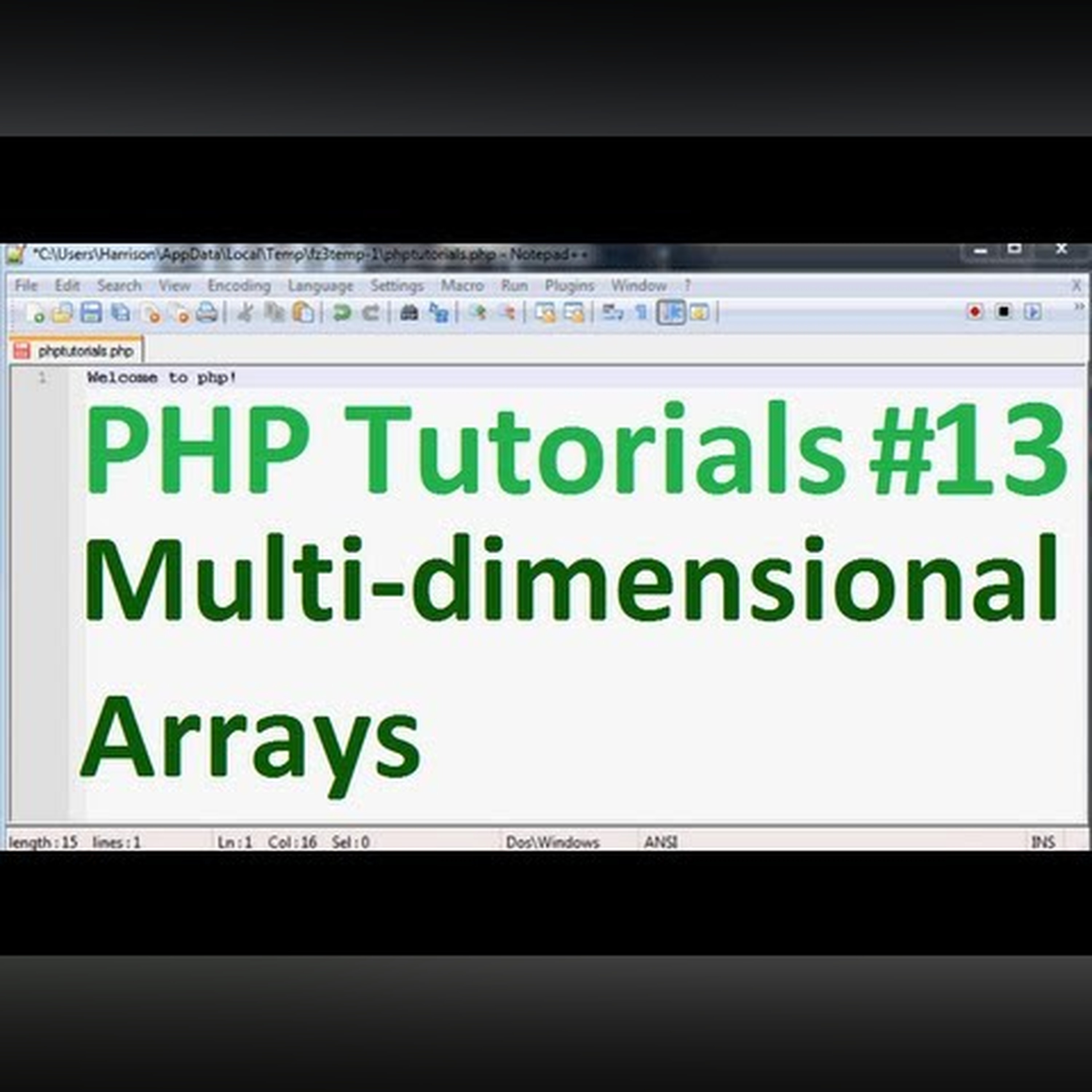 Basic PHP Tutorial 13: Multi-dimensional Array episode artwork
