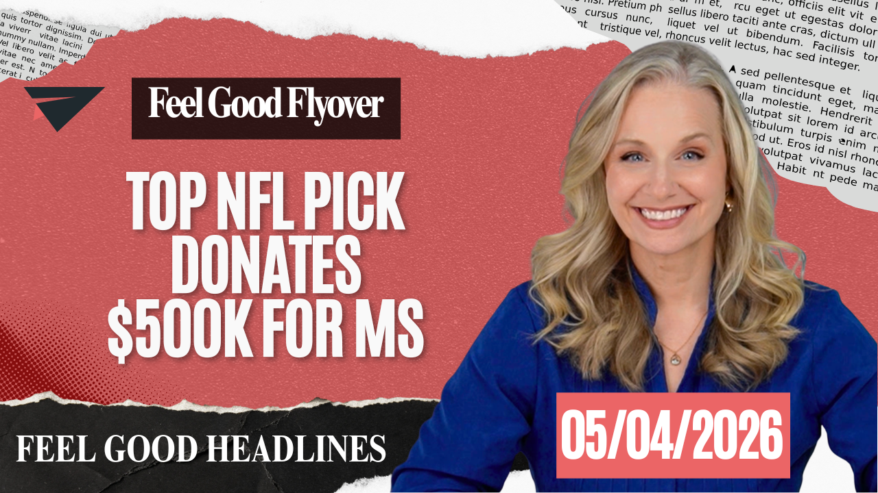 FEEL GOOD FLYOVER - Top NFL Pick Donates $500K for MS