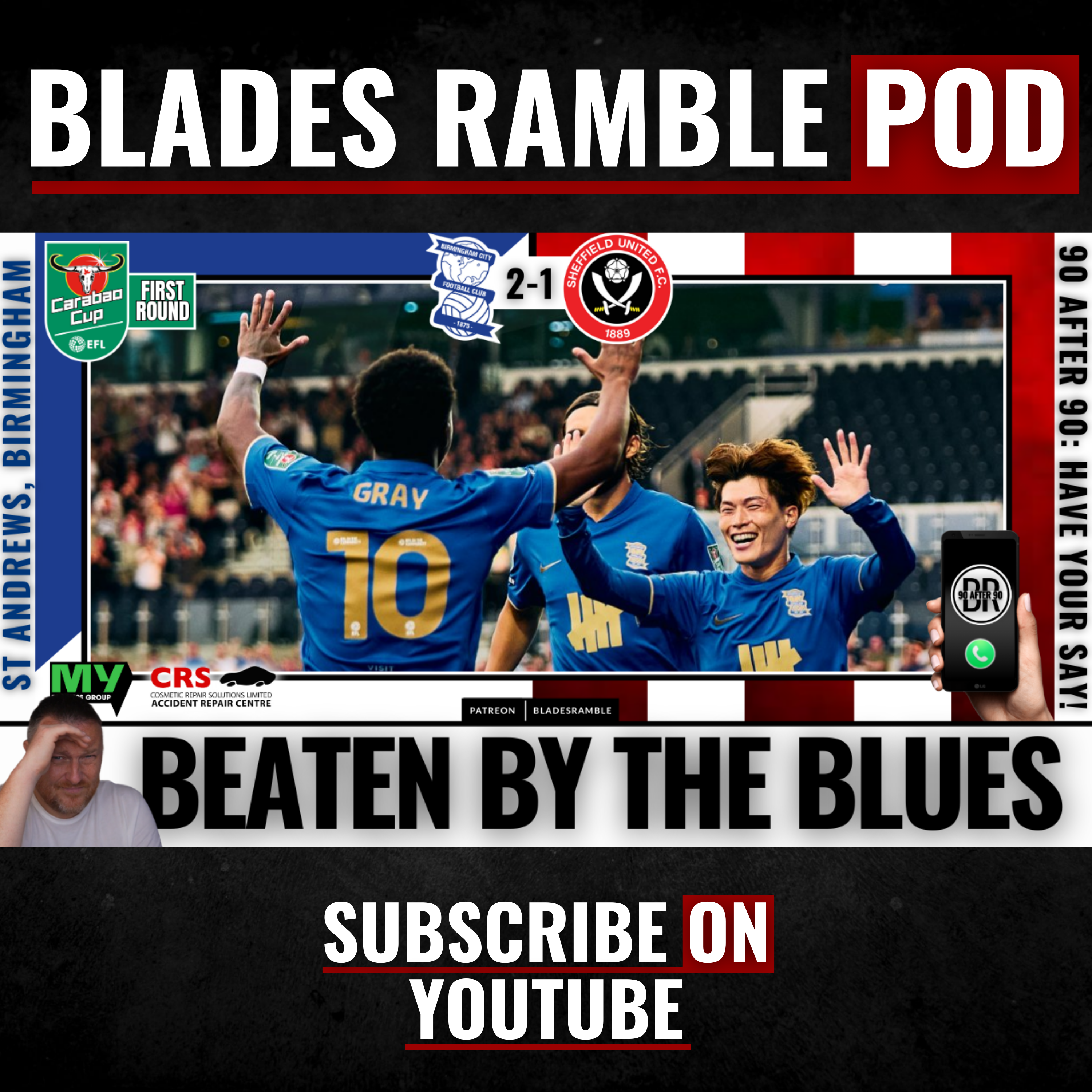 ⚔️📱 BEATEN BY THE BLUES | BIRMINGHAM CITY 2-1 SHEFFIELD UNITED | 90 AFTER 90 📱⚔️