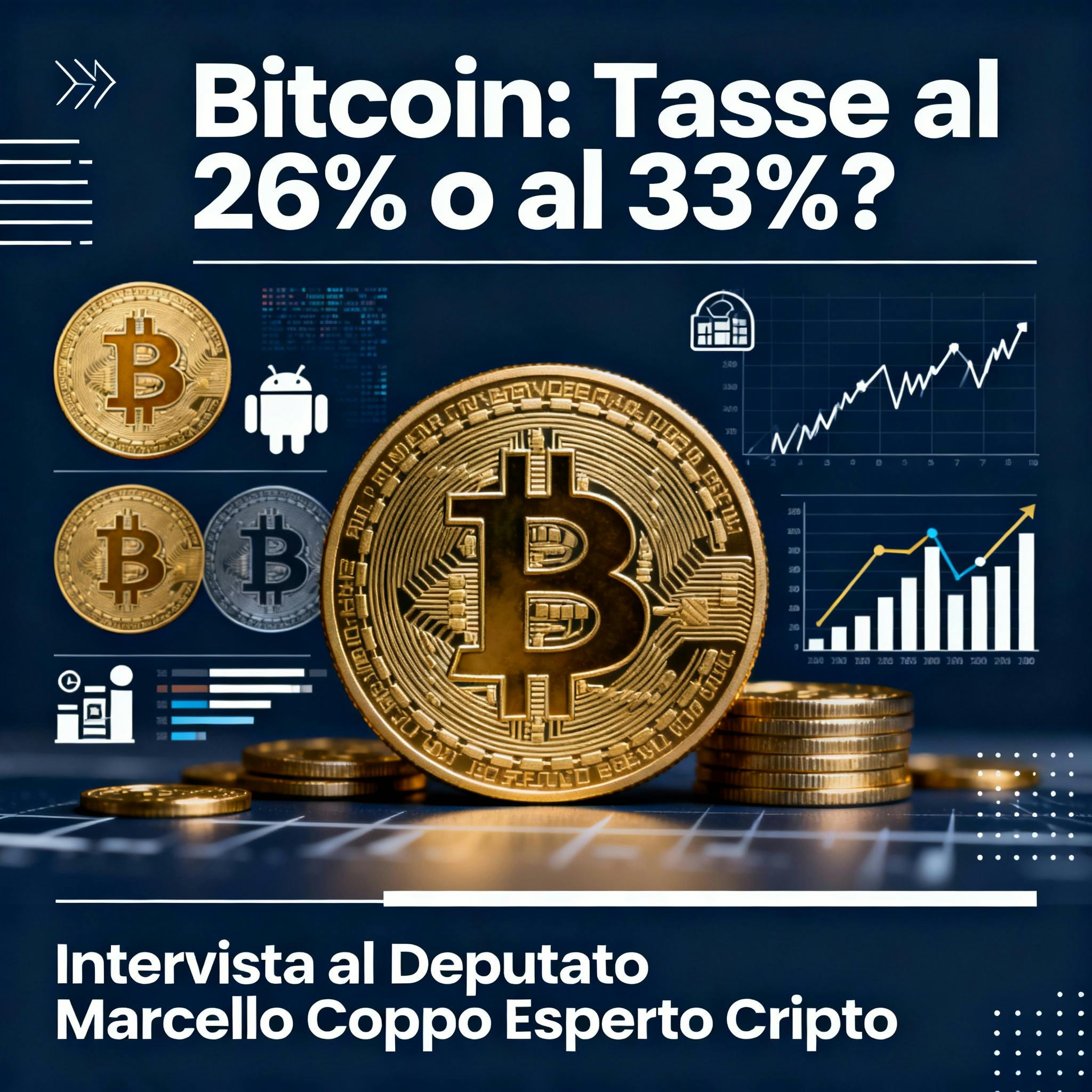 Bitcoin: TASSE al 26% o al 33%?Int. con On. Marcello Coppo esperto di bitcoin e cripto. 1 PARTE. EP. 337 Bitcoin: TASSE al 26% o al 33%?Int. con On. Marcello Coppo esperto di bitcoin e cripto. 1 PARTE. EP. 337