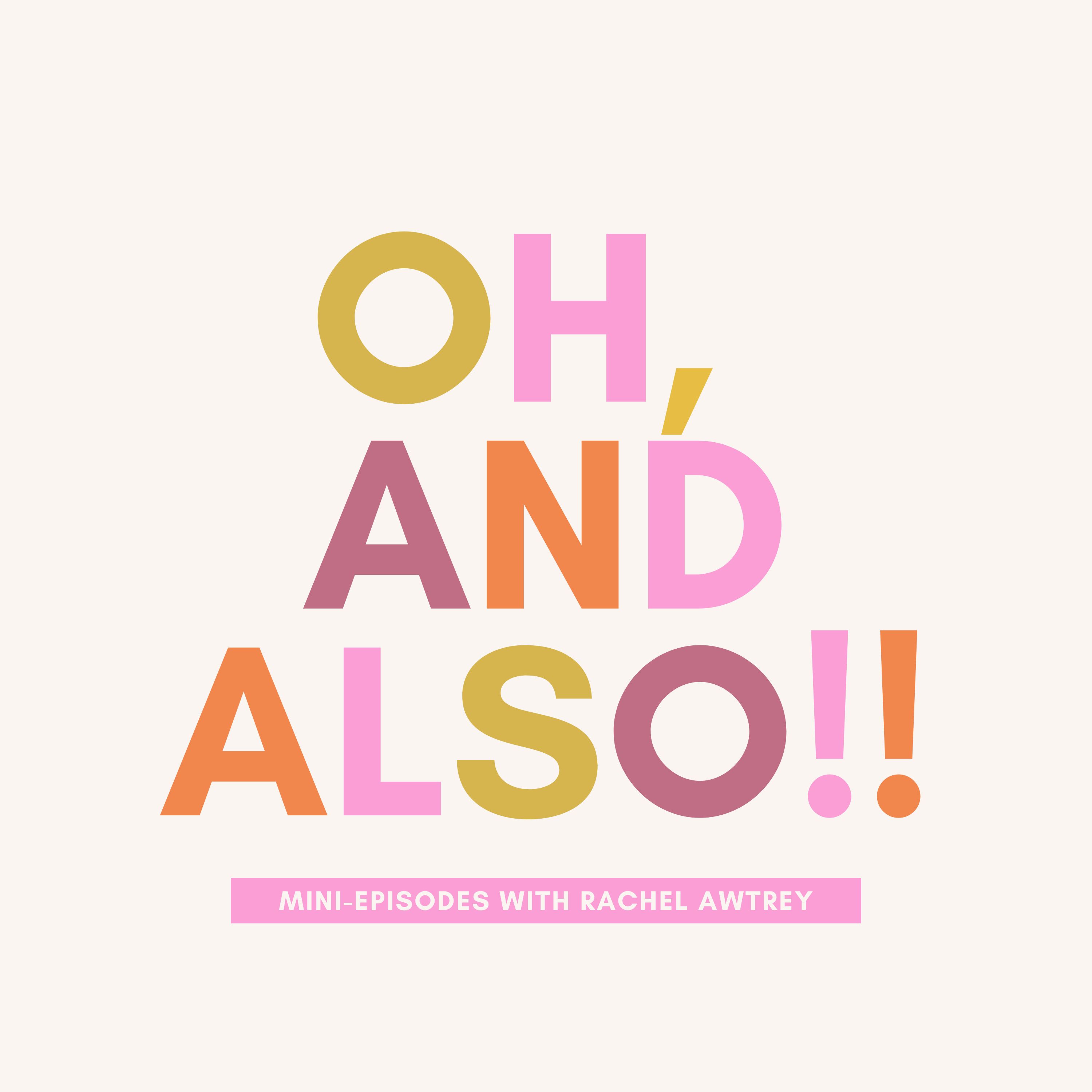 OH, AND ALSO! How I'm managing busy seasons!