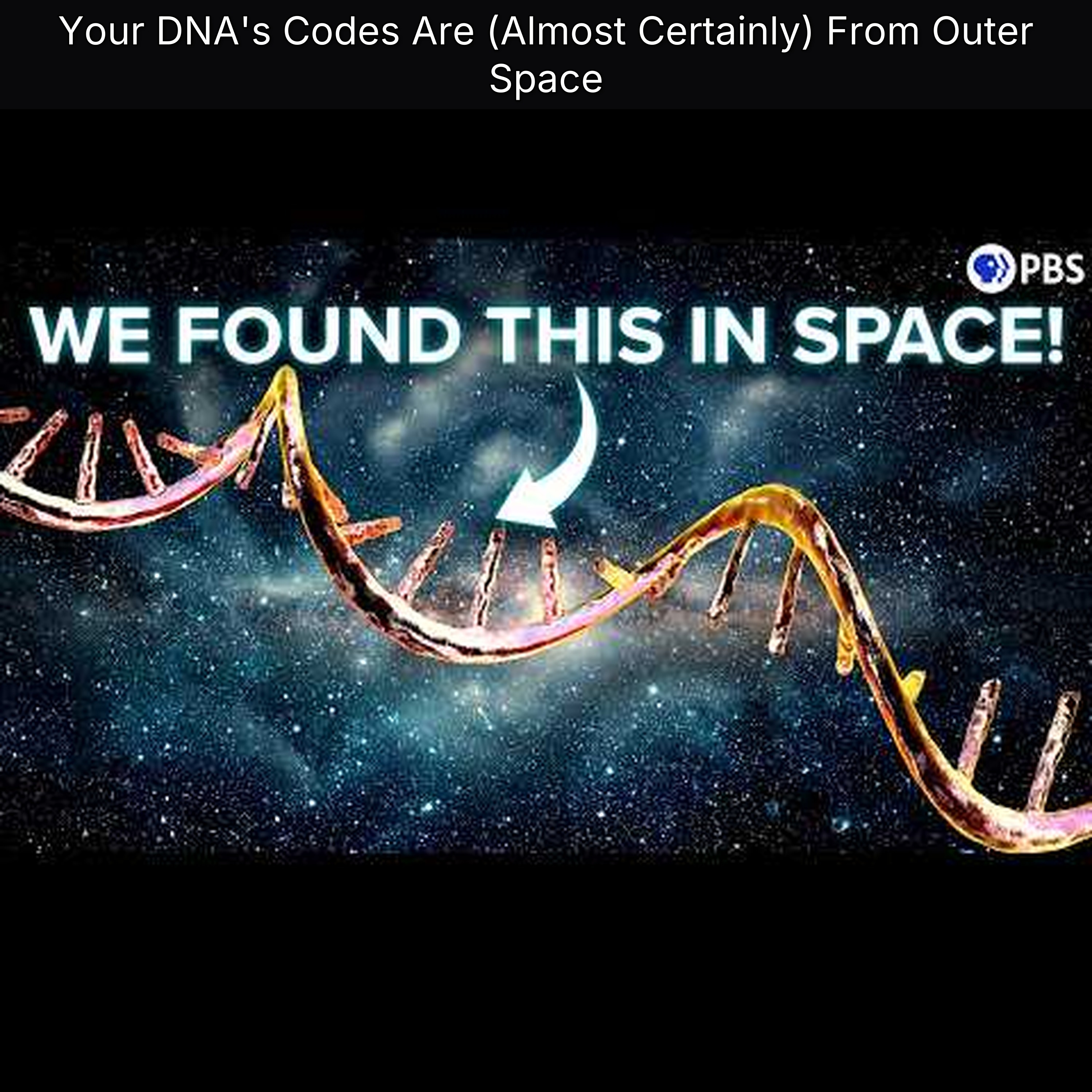 Your DNA's Codes Are (Almost Certainly) From Outer Space