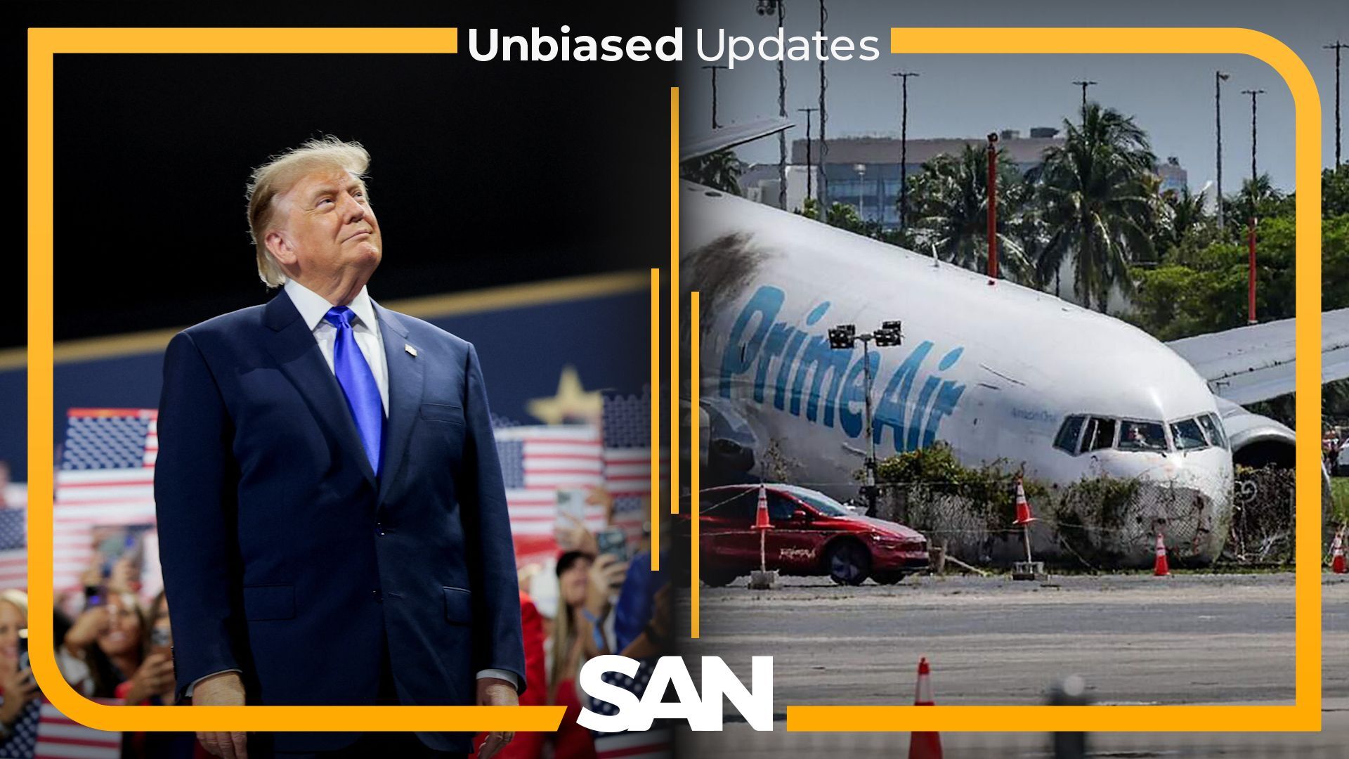 Trump promises Americans $5K if GOP wins; New details emerge in Amazon crash episode artwork