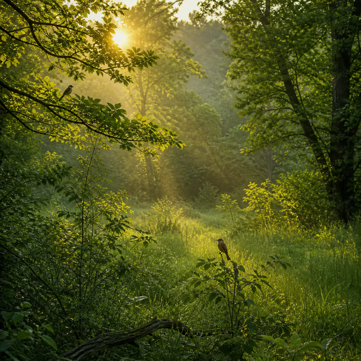 🐦 CANTOS DE AVES variados en un BOSQUE luminoso — 1 H de naturaleza viva para meditar y evadirse
