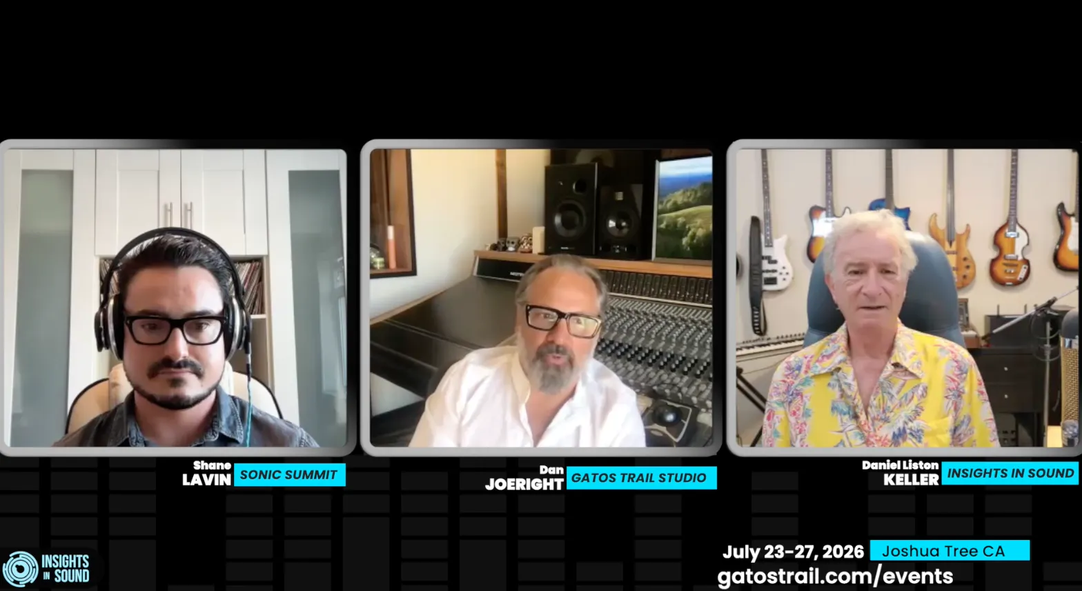 Gatos Trail Studio & Sonic Summit Team for Ross Hogarth Workshop - Insights In Sound S22 E8 episode artwork