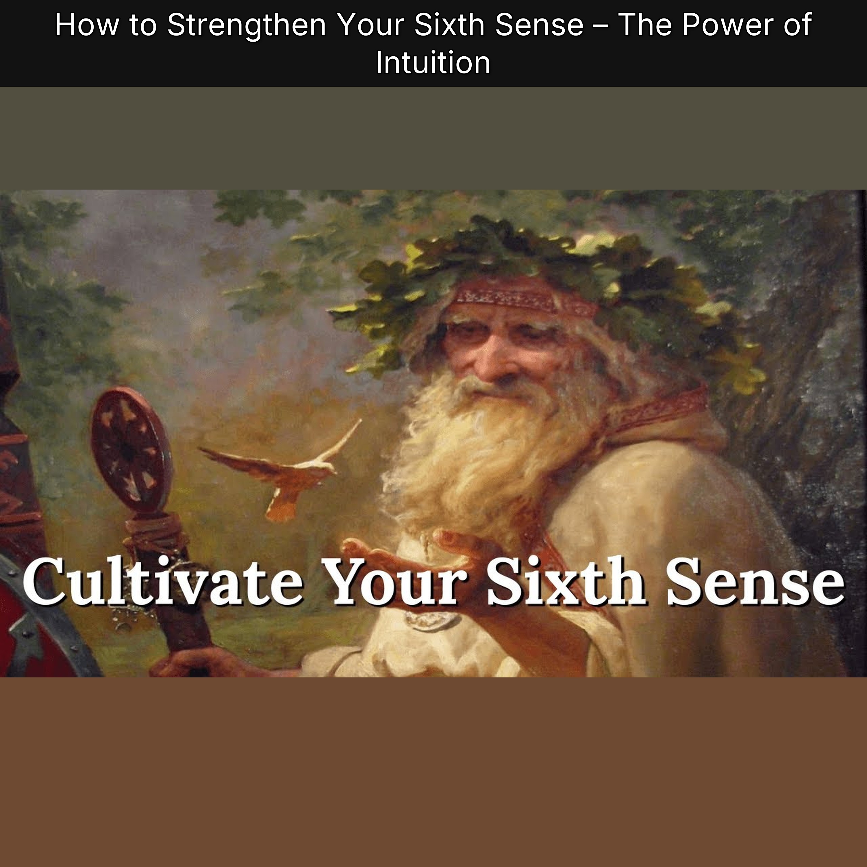 How to Strengthen Your Sixth Sense – The Power of Intuition episode artwork