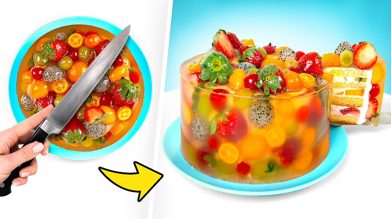 Fruity Jelly Cheesecake Magic! Make & Bake with Sam!