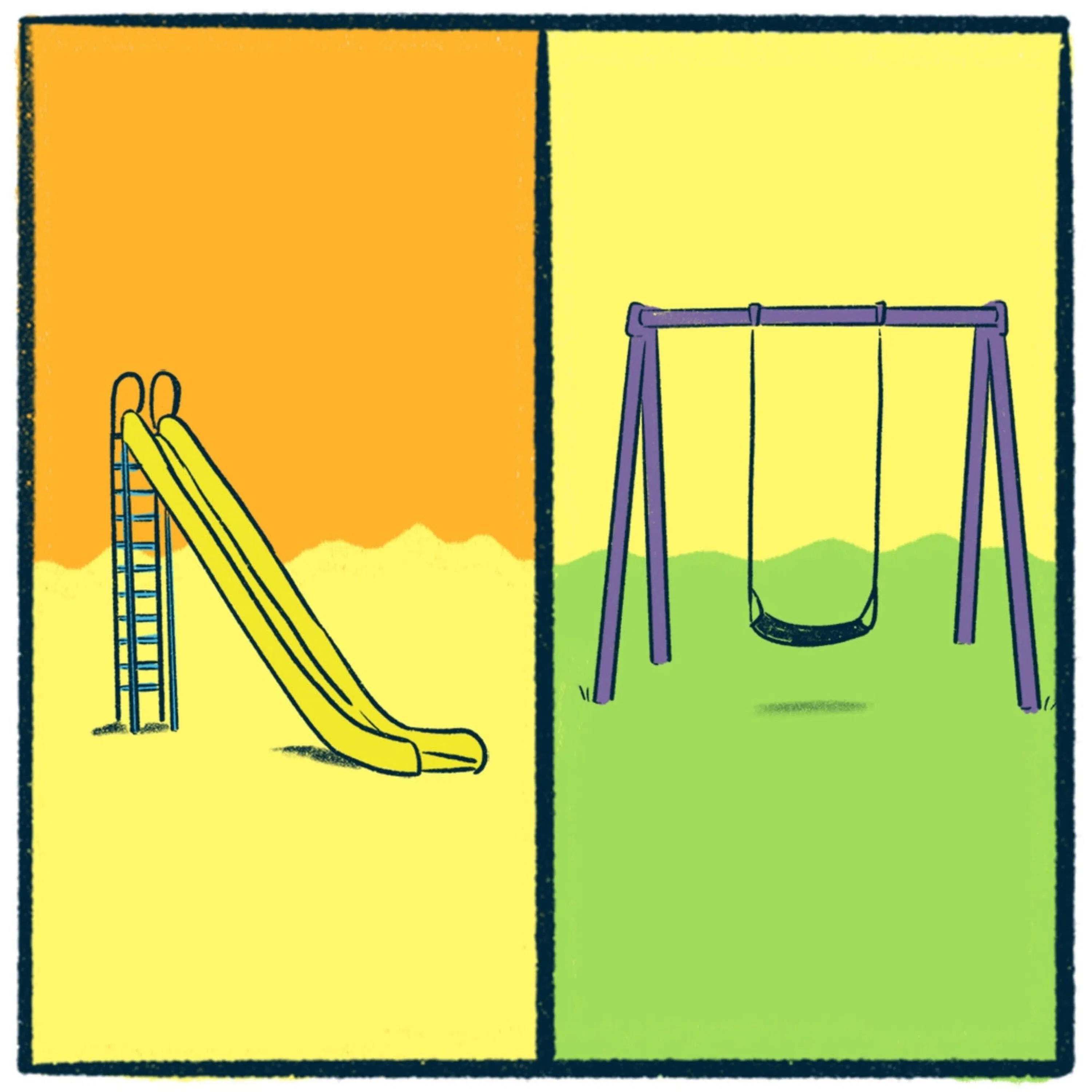 Slides vs. Swings: a playground debate