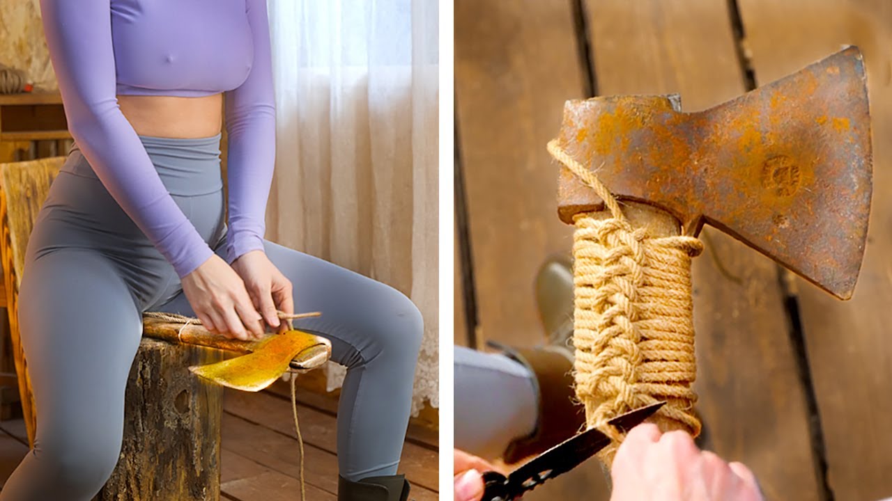 A beautiful woman knows a lot about recycling junk! DIY CRAFT OUT OF WOOD episode artwork