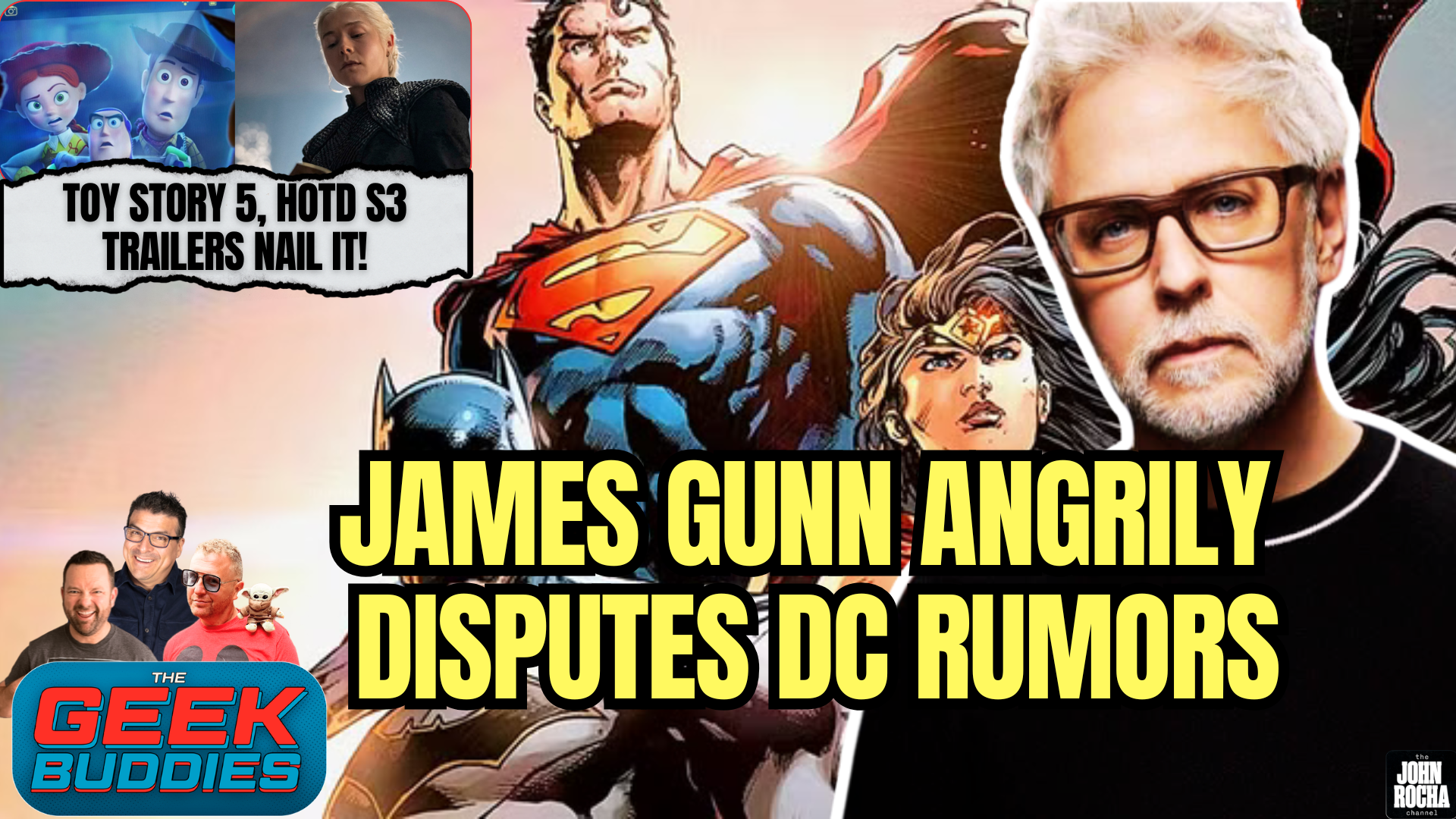 James Gunn Shoots Down DC Rumors, Toy Story 5, HOTD S3 Trailers Excite Fans