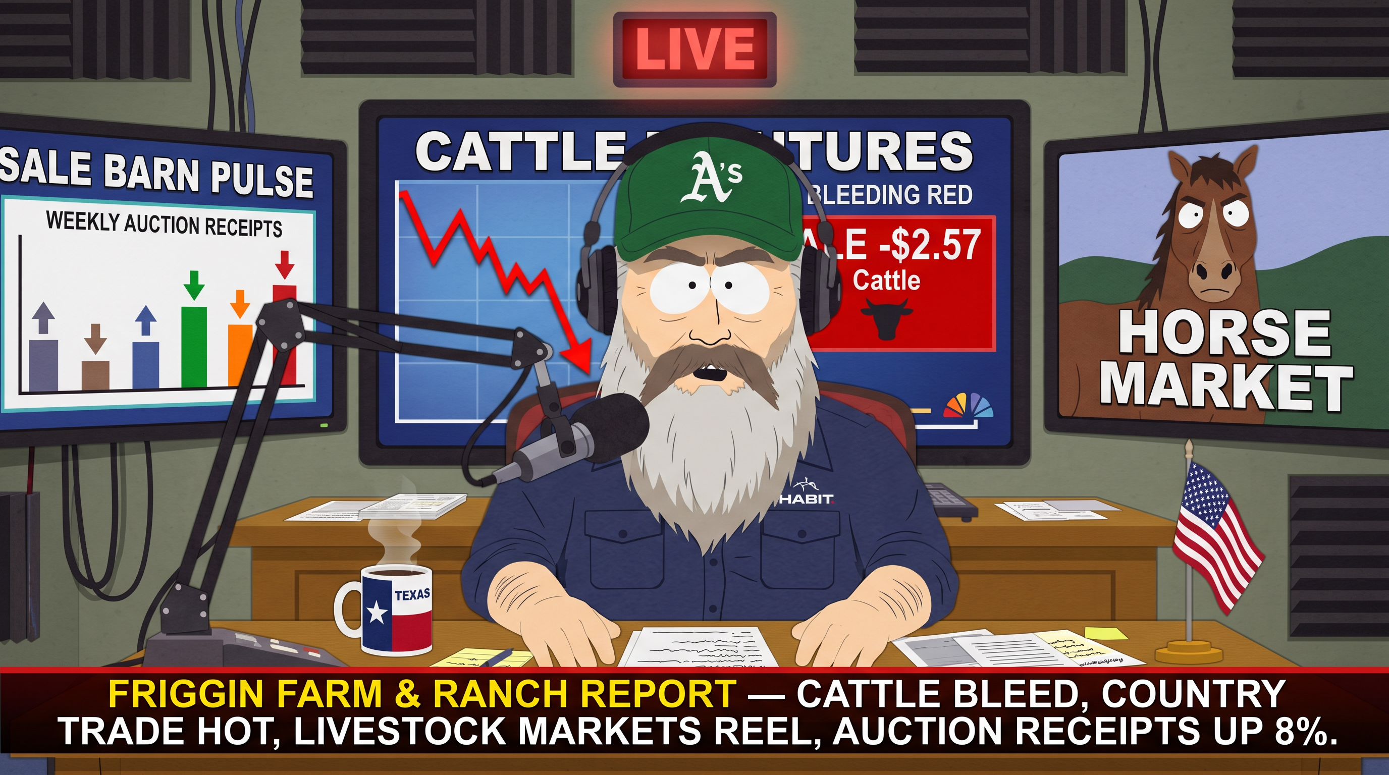 Cattle Bleeds Red, Country Trade Runs Hot — Friggin' Farm & Ranch Report (4/21/26)