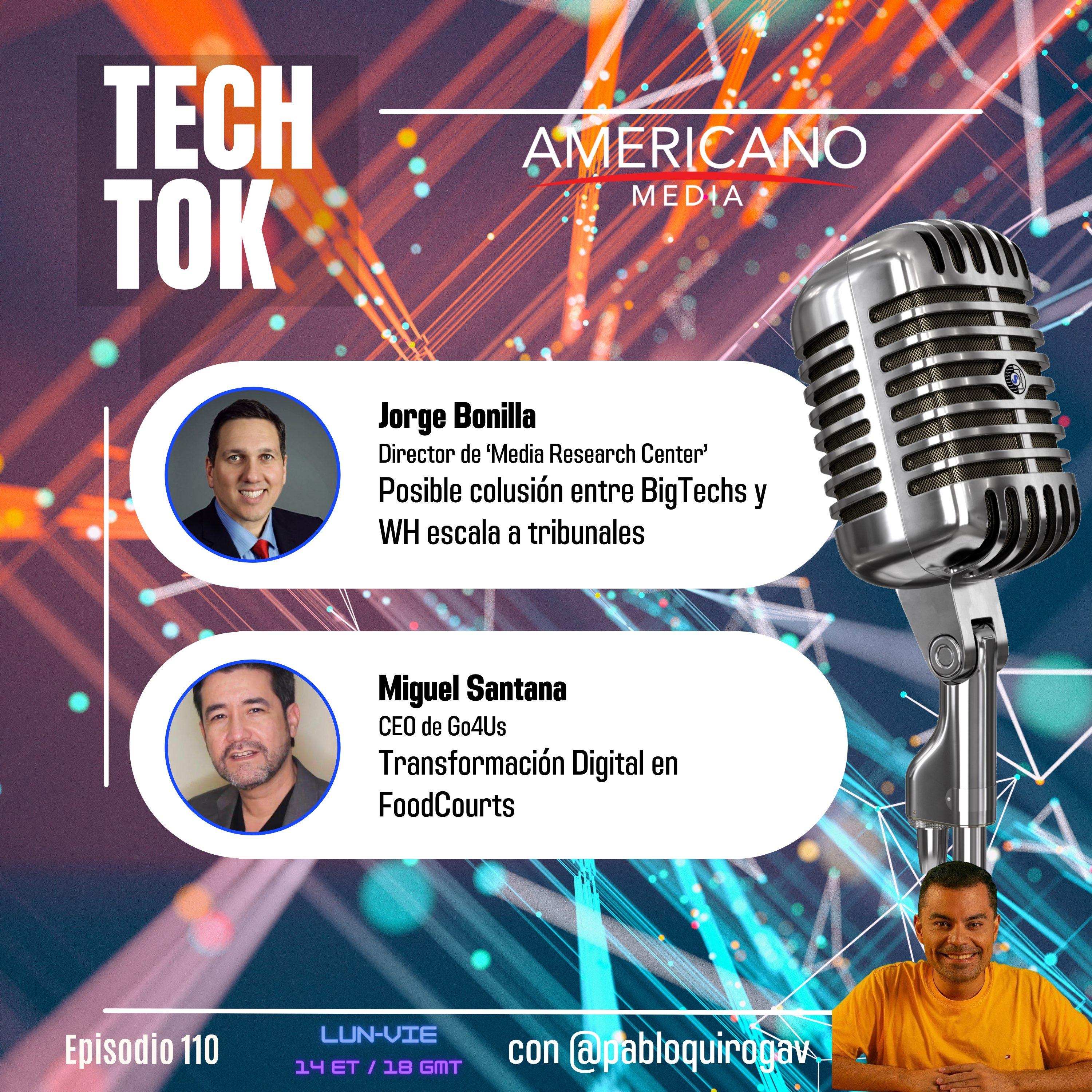 EP110: Censura en RRSS + Posible colusión entre BigTechs y la WH + Transformación Digital en FoodCourts episode artwork