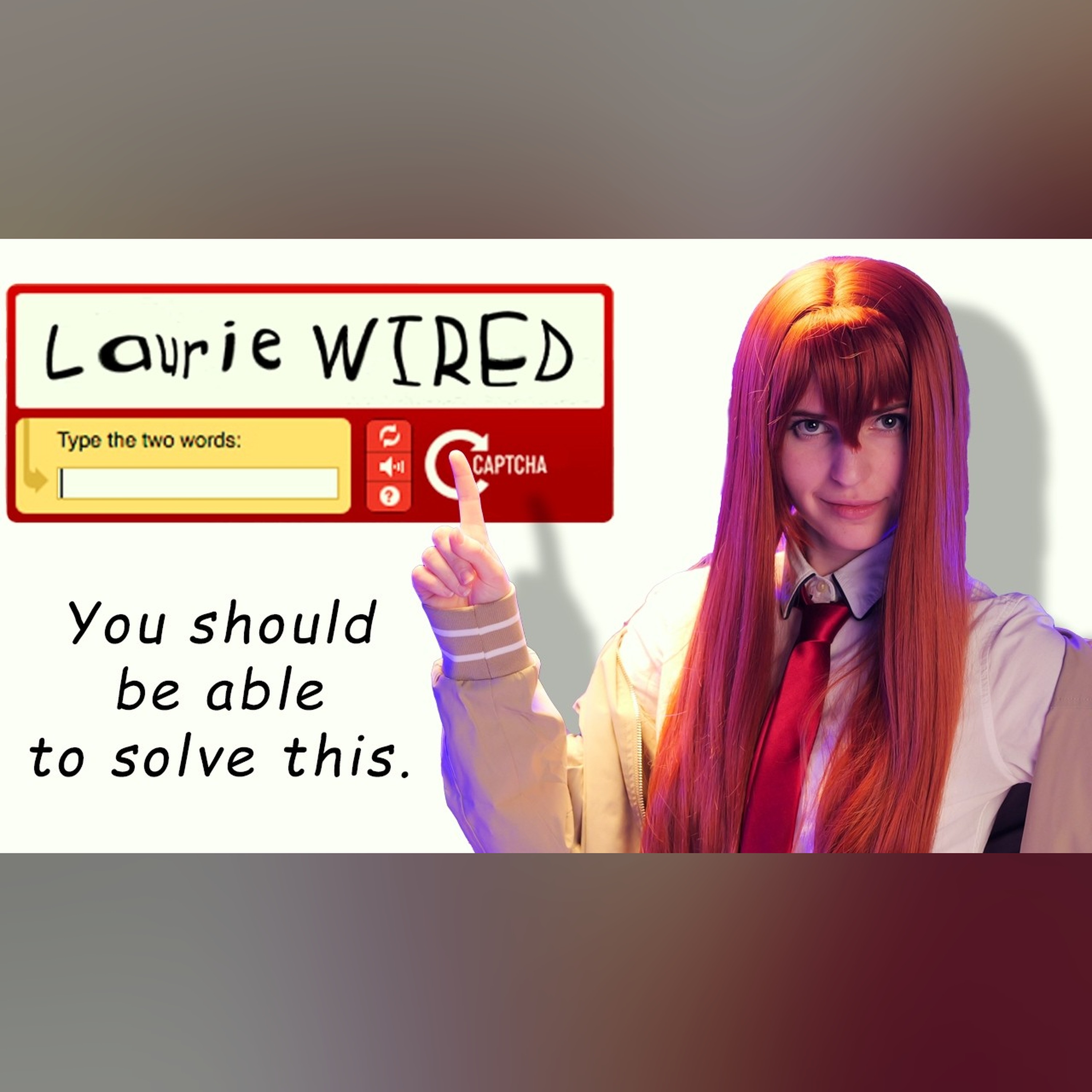 kurisu makise roasts your CAPTCHA system episode artwork
