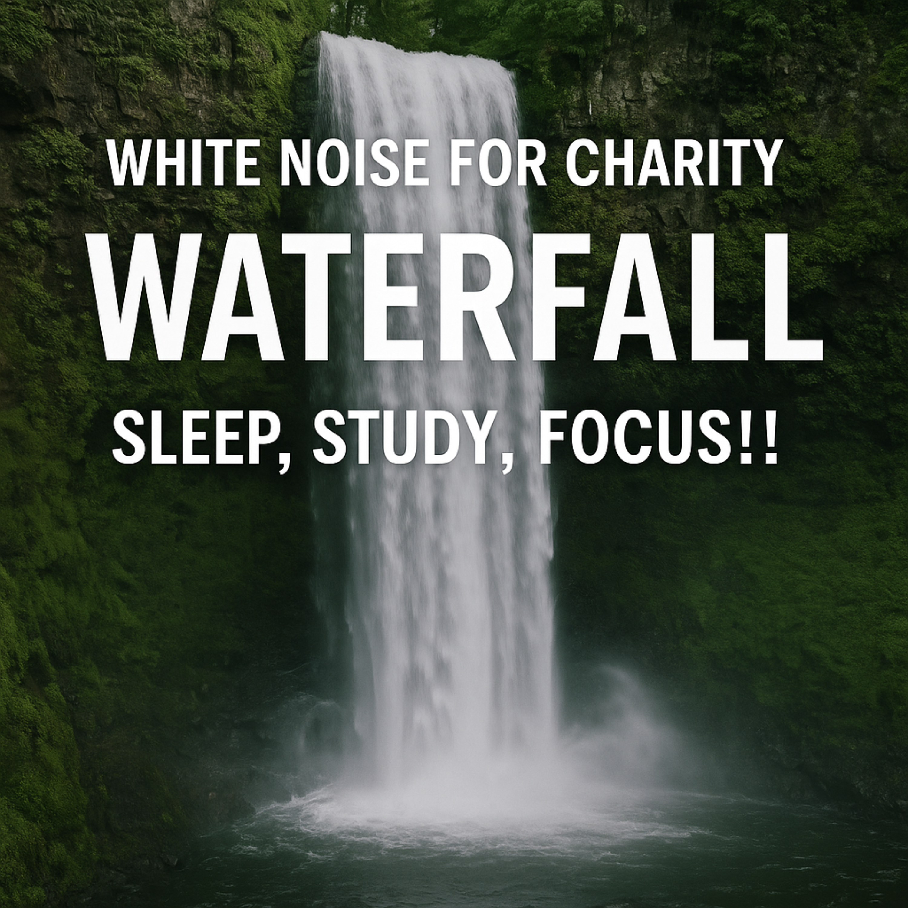 White Noise For Charity -  Waterfall - Sleep, Study, Focus!!