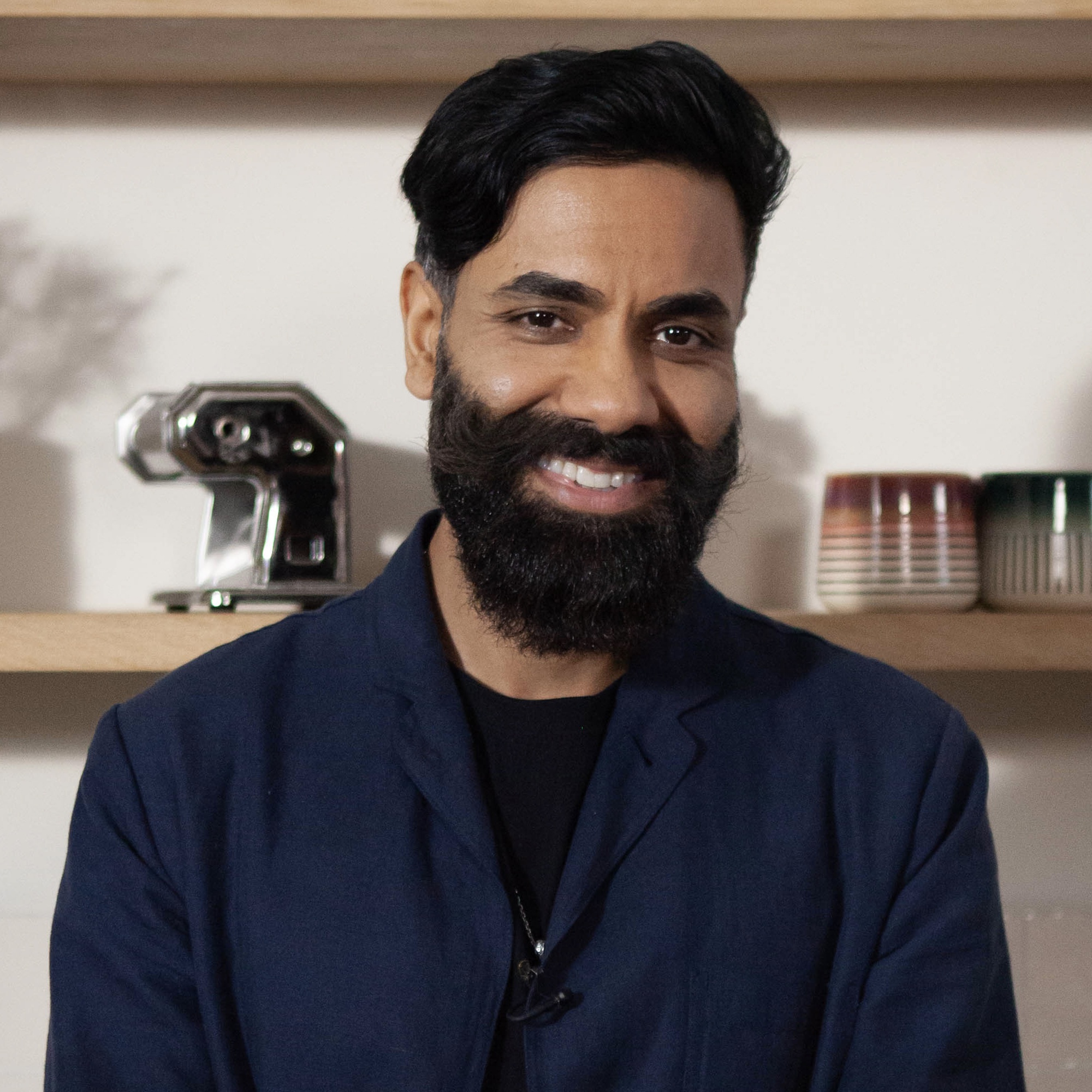 Paul Chowdhry and crab, broad bean & lemon pappardelle