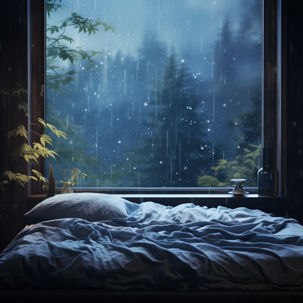 Fall asleep faster and wake up refreshed with the calming sounds of rain