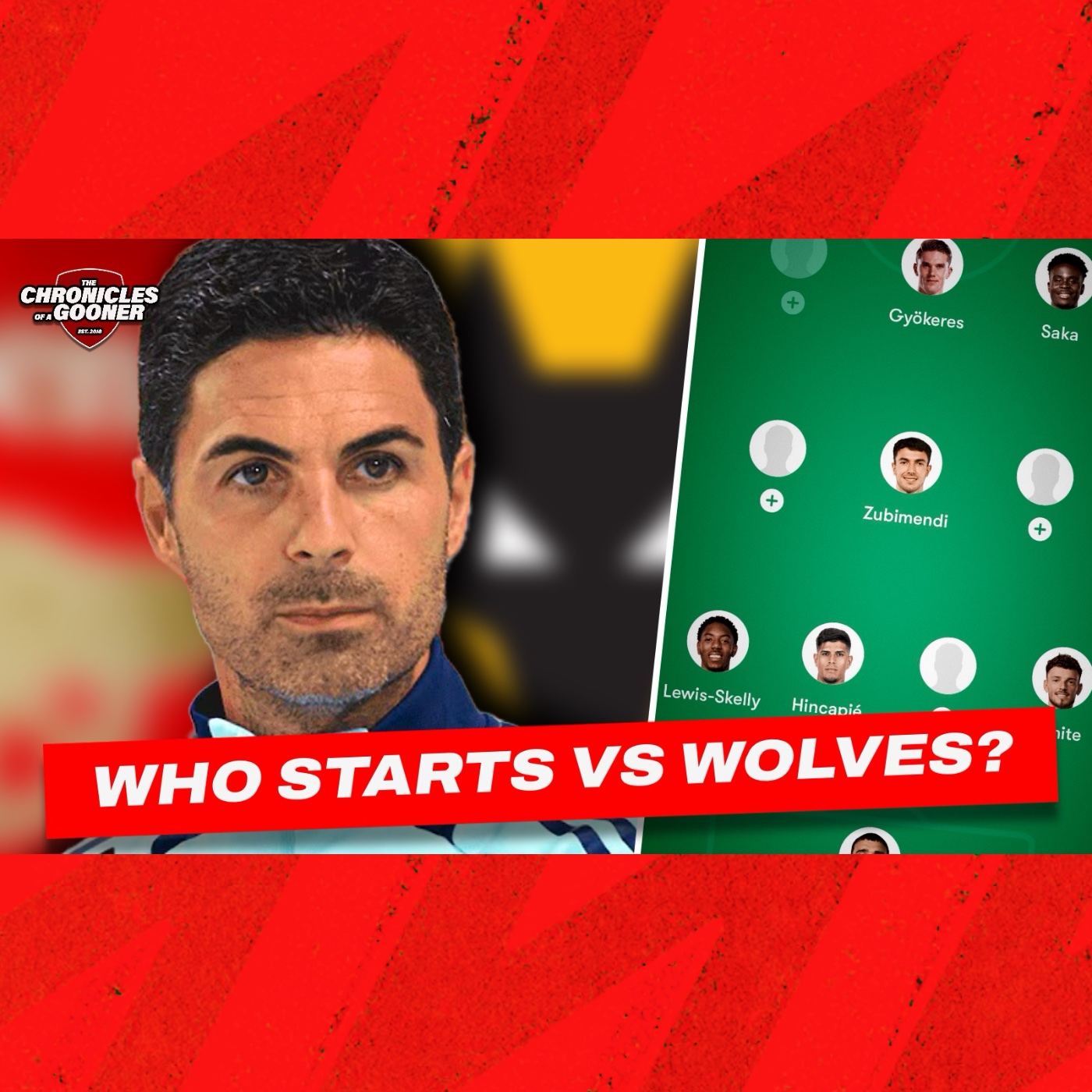 Who starts for Arsenal vs Wolves?