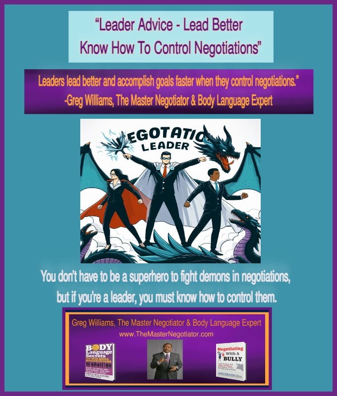 “Leader Advice Lead Better Know How To Control Negotiations”