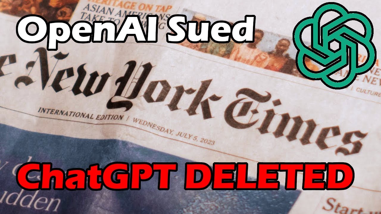 OpenAI sued by NYT! New York Times demands that ChatGPT be DELETED! The end of GPT? Probably not... | Artificial Intelligence Masterclass