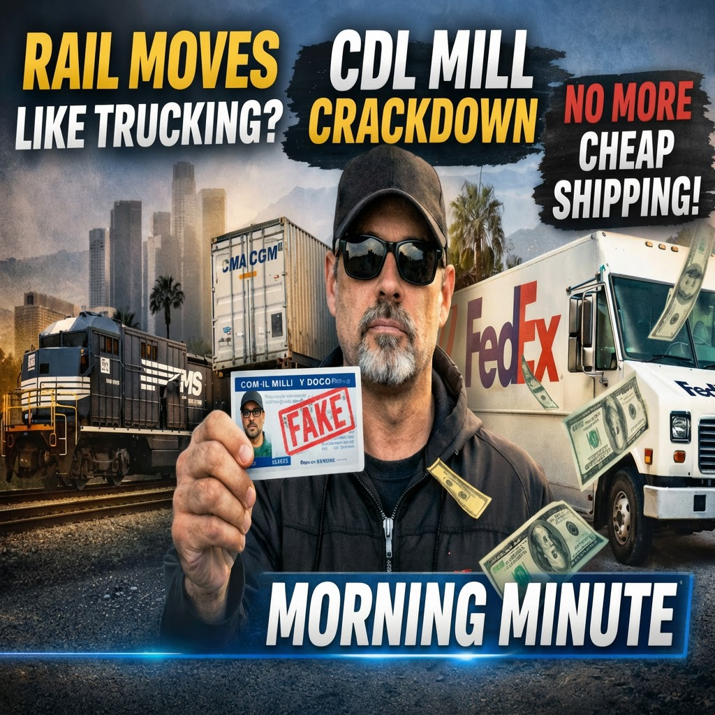 FedEx Surcharges, Feds Sting Sham CDL Schools, & New NS-CMA CGM Intermodal Launch | Morning Minute