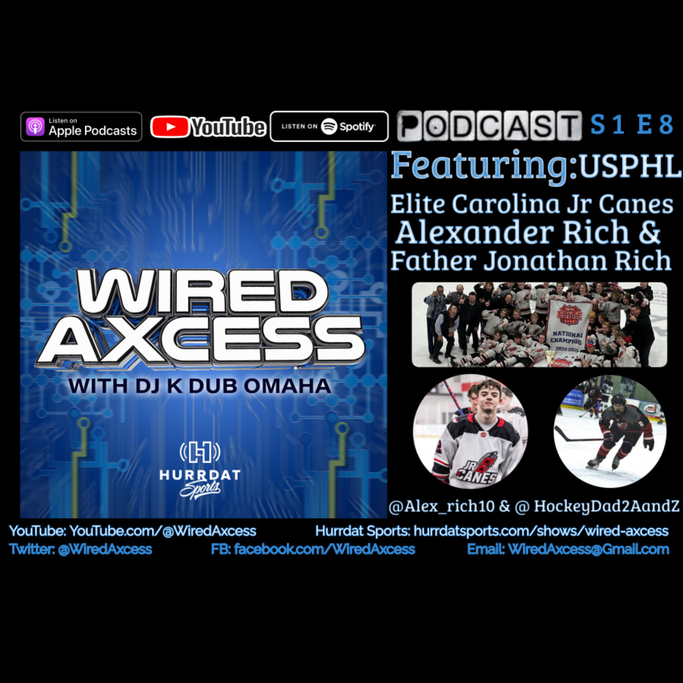 S 1 E 8 USPHL Jr Canes Player Alex Rich  - The Journey of Hockey From Fremont Nebraska to Becoming A United States Premier Hockey League Champion episode artwork