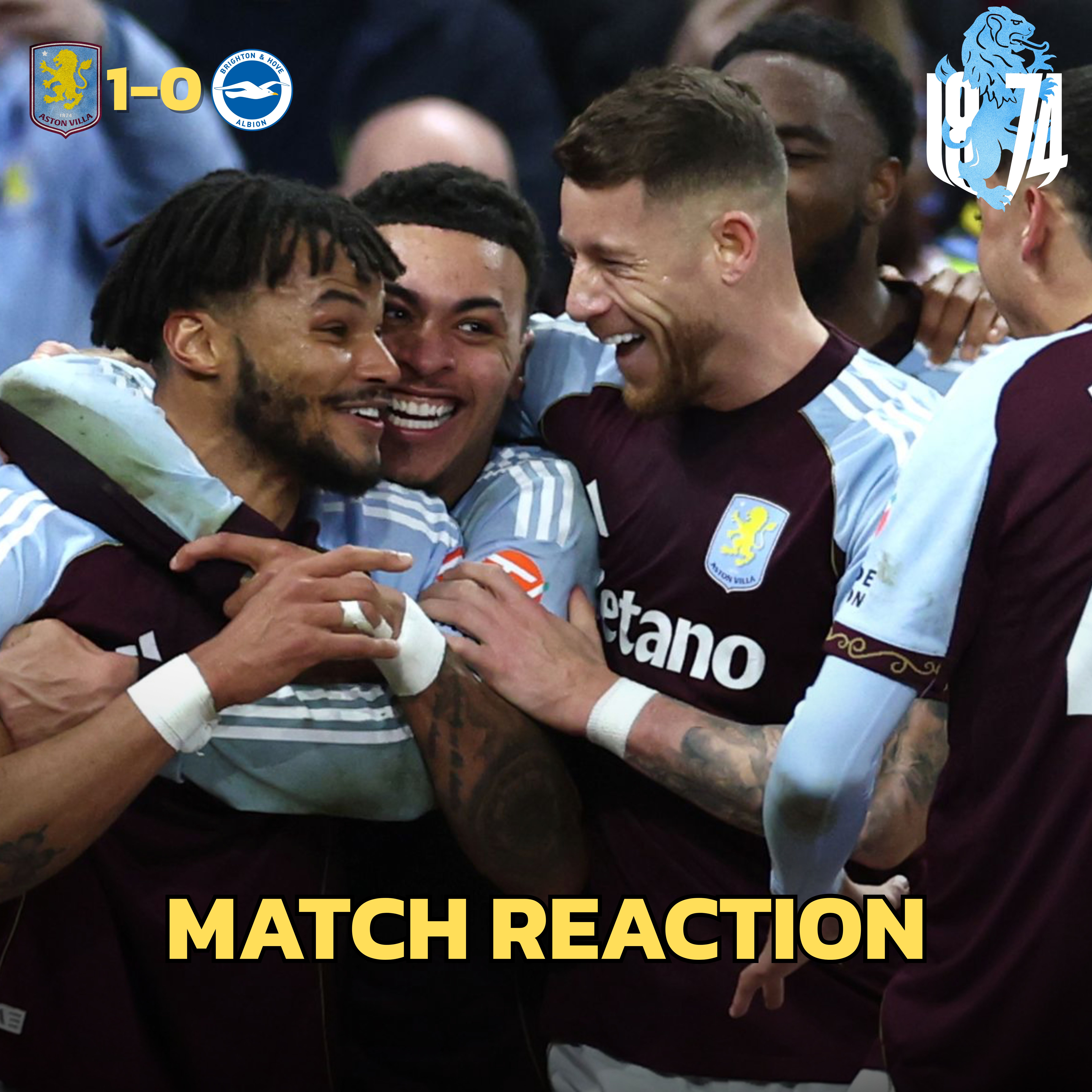 MATCH REACTION: Villa Win Ugly and Late Against Brighton....