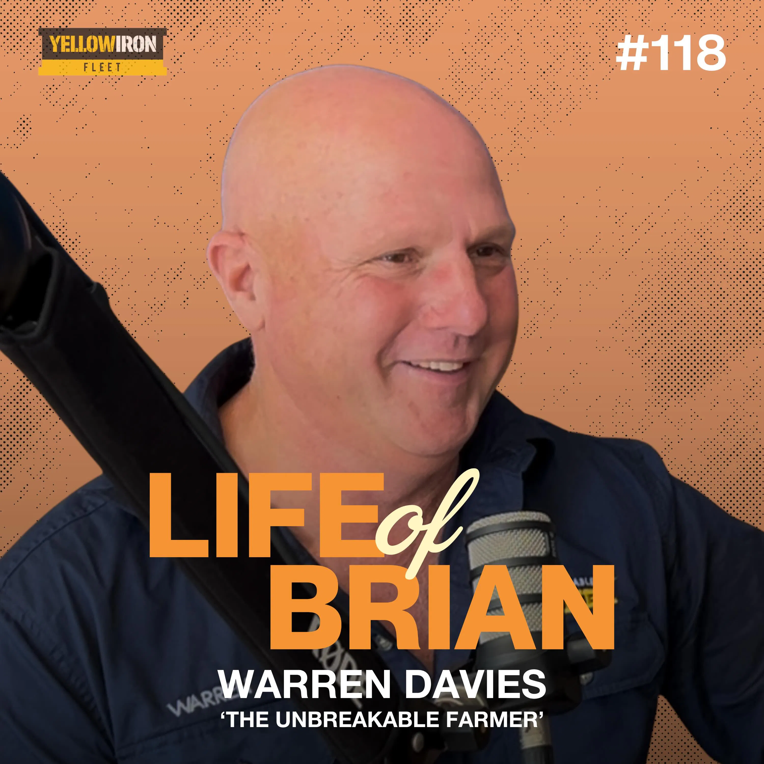 #118 Warren Davies - 'The Unbreakable Farmer' episode artwork
