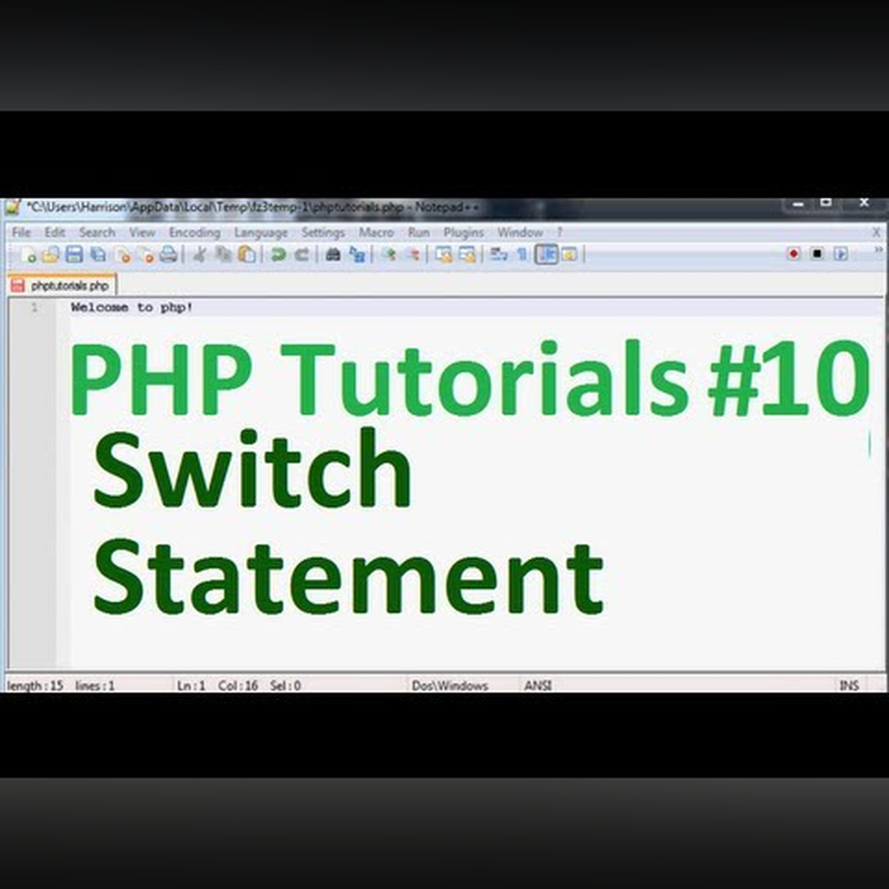 Basic PHP Tutorial 10: Switch Statement episode artwork