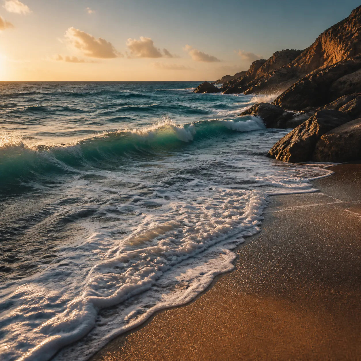 🌊 VAGUES rythmiques et ÉCUME brillante sur une CÔTE rocheuse — 1 H d'océan pour lire, respirer et s'évader