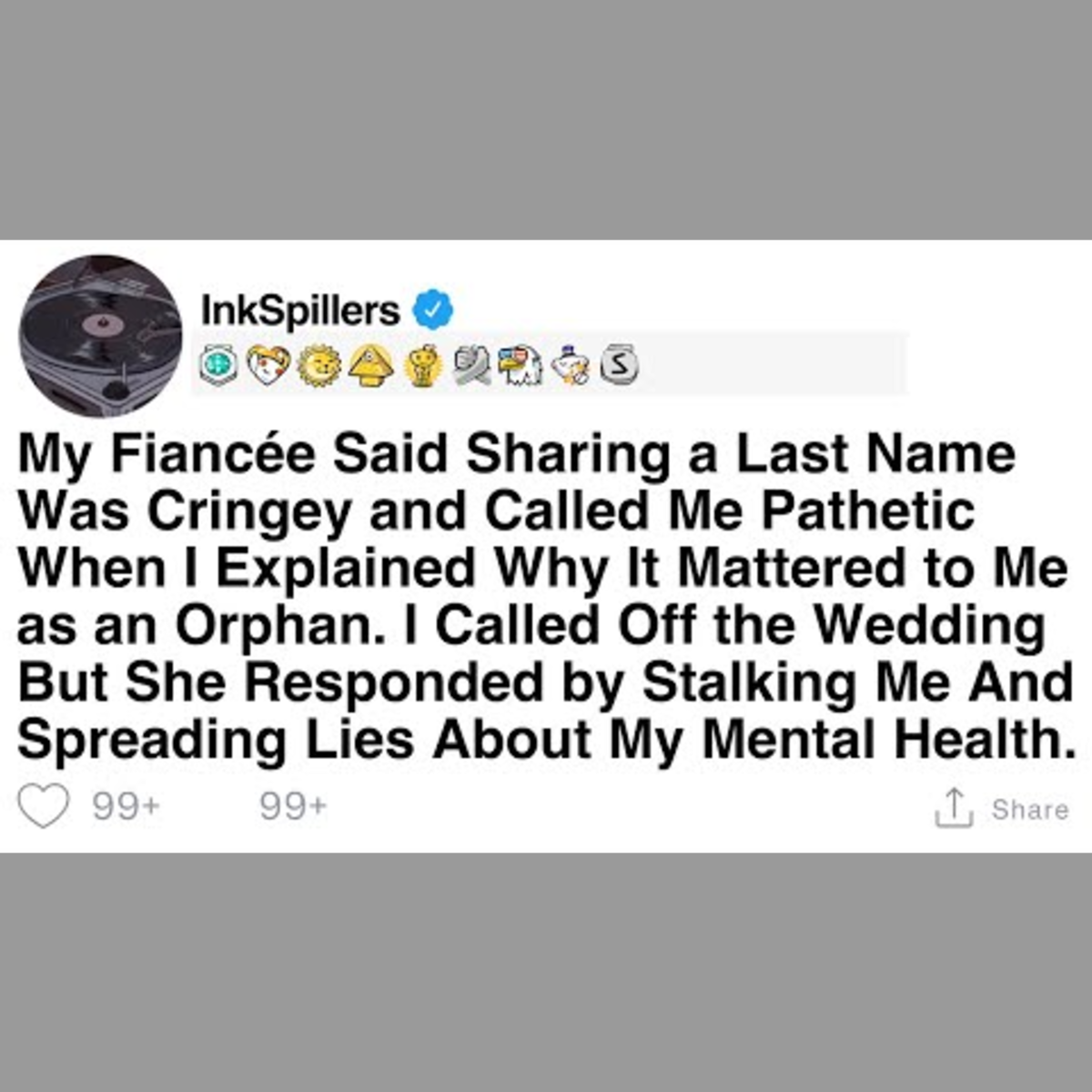 Fiancée Criticizes Shared Last Name, Relationship Ends
