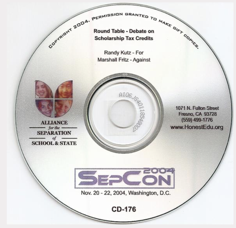 Round Table - Debate on Scholarship Tax Credits - Randy Kutz - For; Marshall Fritz - Against