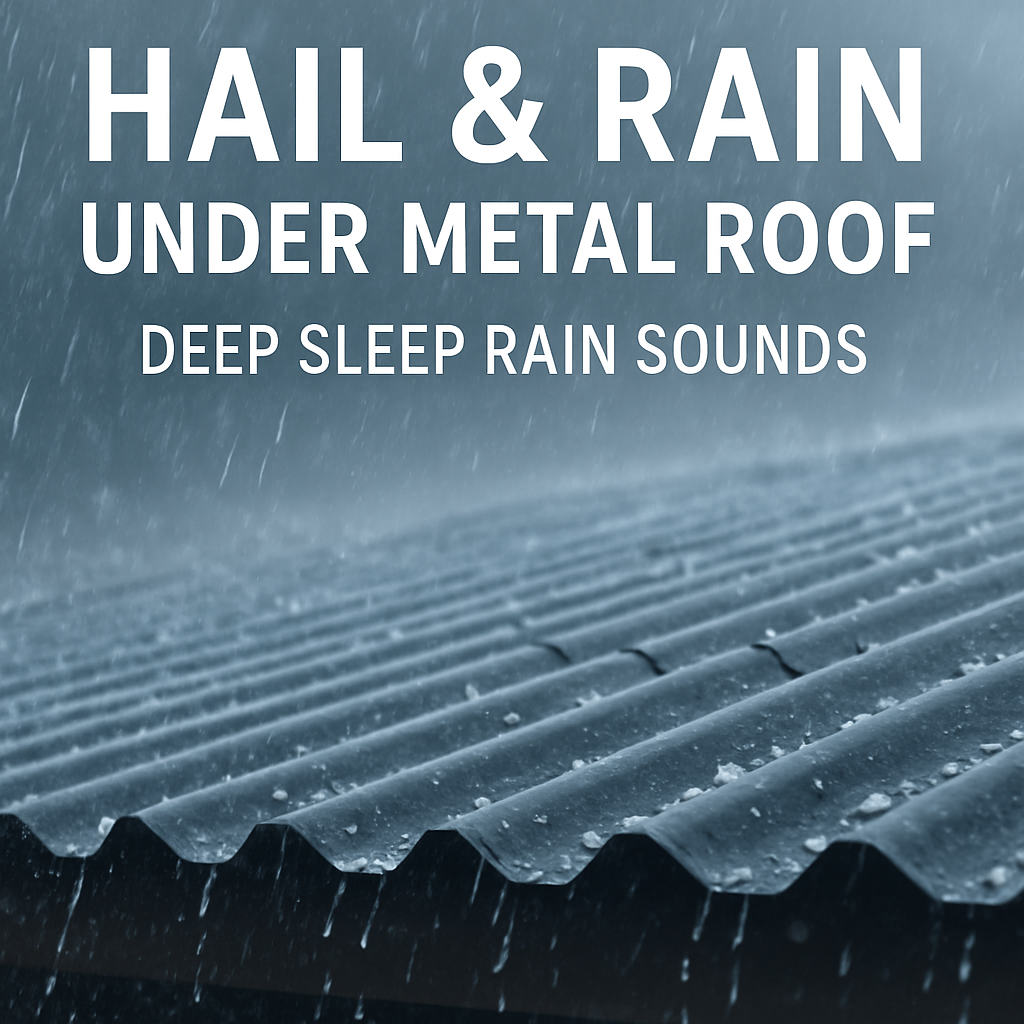 Fight Insomnia with Hail & Rain Under Metal Roof | Deep Sleep Rain Sounds