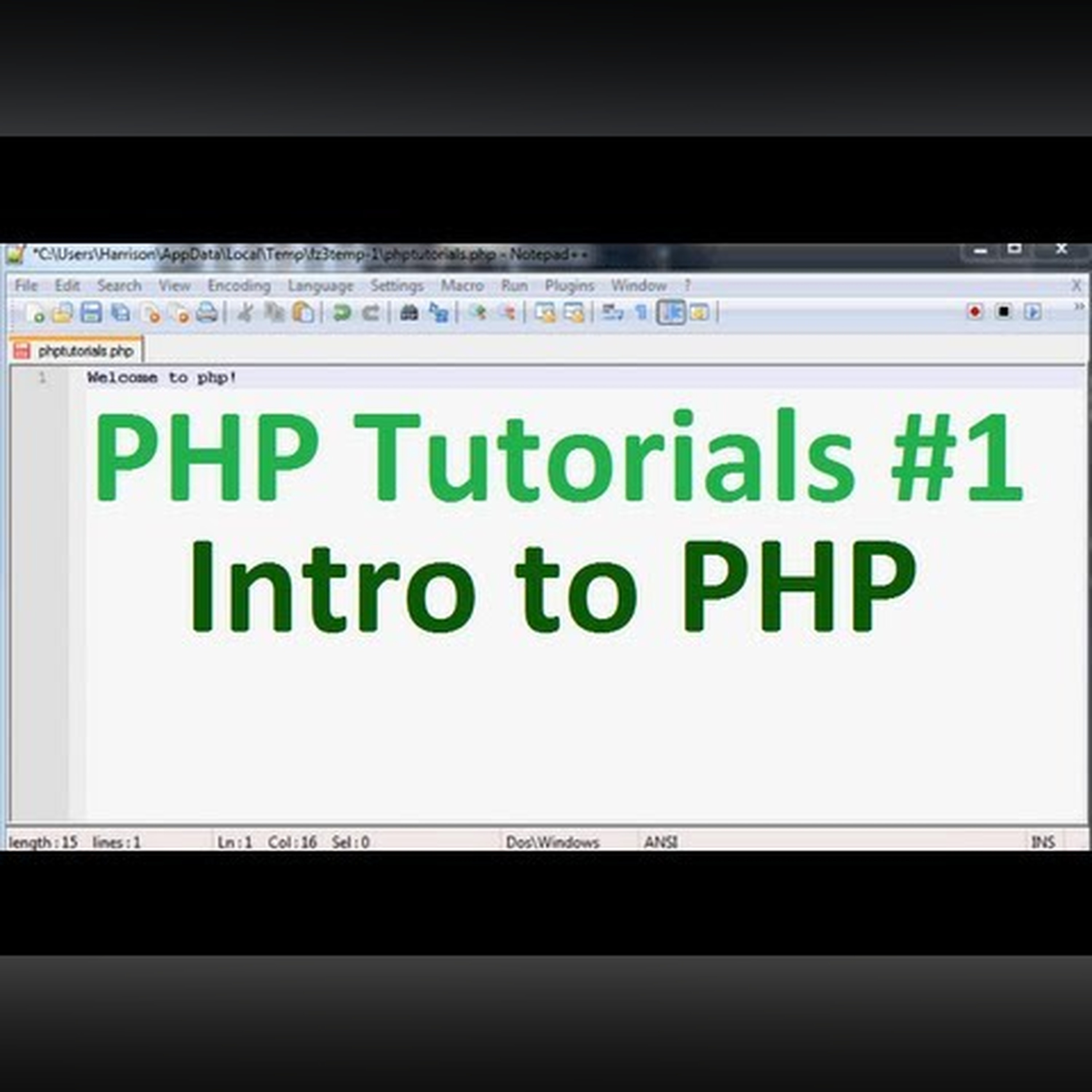 Basic PHP Tutorial 1: Intro to PHP episode artwork