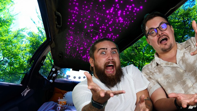 REACTing to Transforming your boring old car for the next adventure with a DIY starry sky light episode artwork