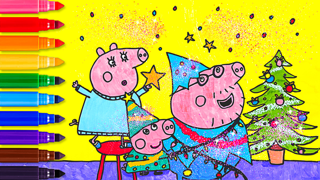 Oinking Out The Holidays: Drawing A Christmas Photo For Pigs
