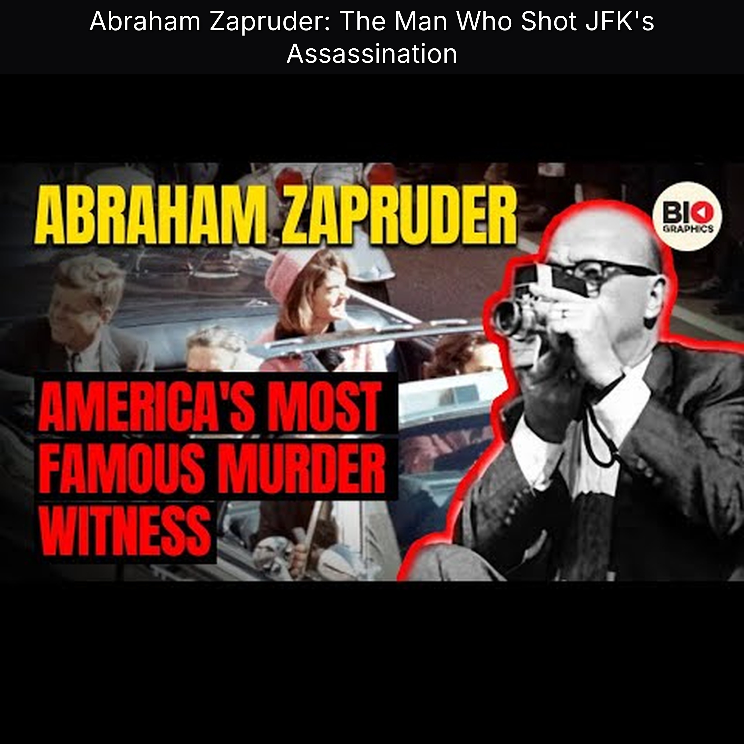 Abraham Zapruder: The Man Who Shot JFK's Assassination
